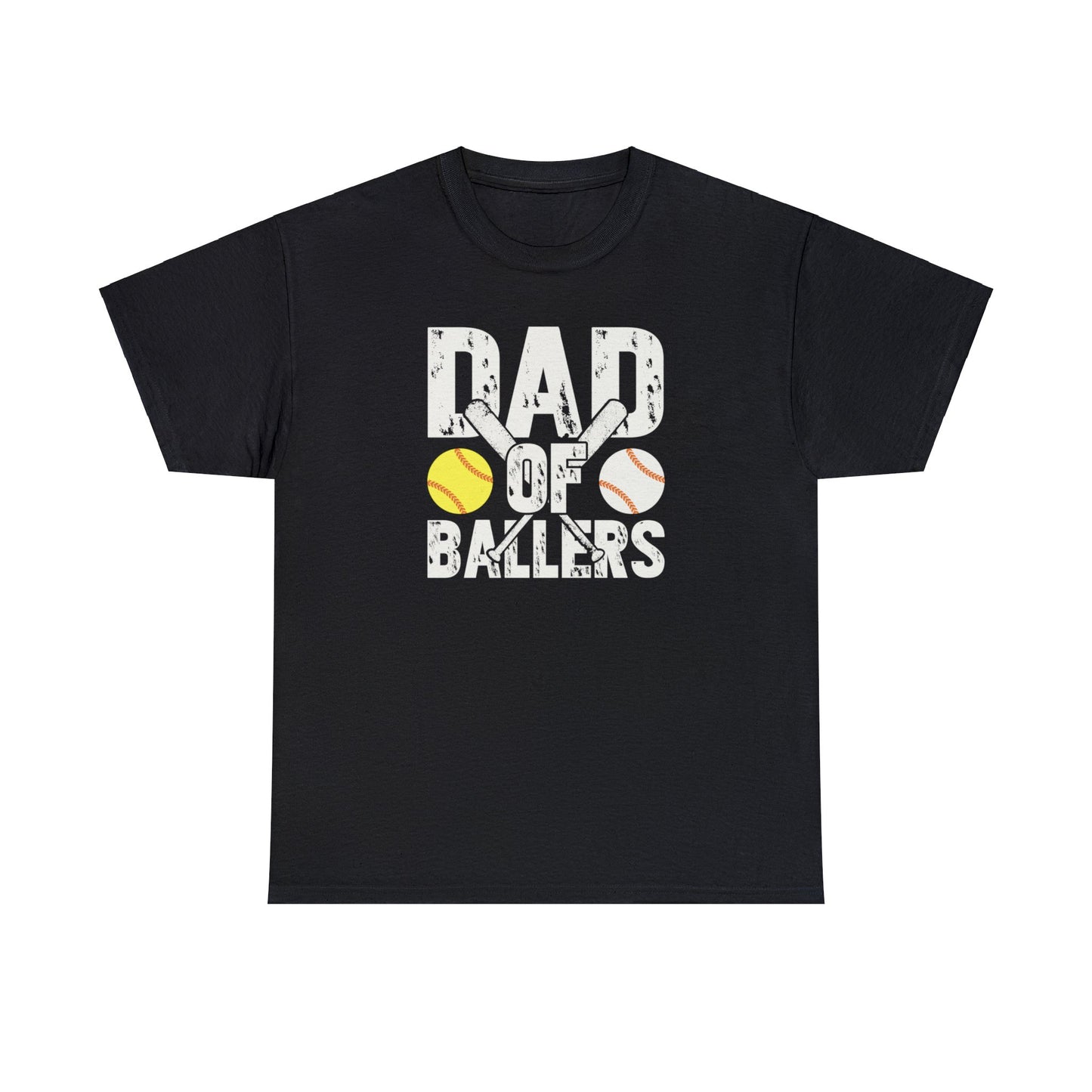 Dad of Ballers baseball shirt Unisex Heavy Cotton Tee
