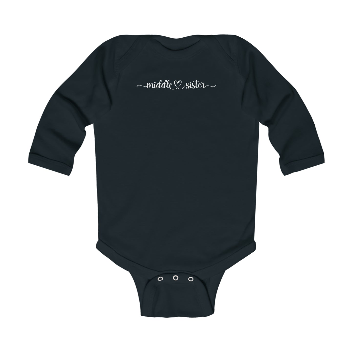 Middle Sister Infant Long Sleeve Onesie