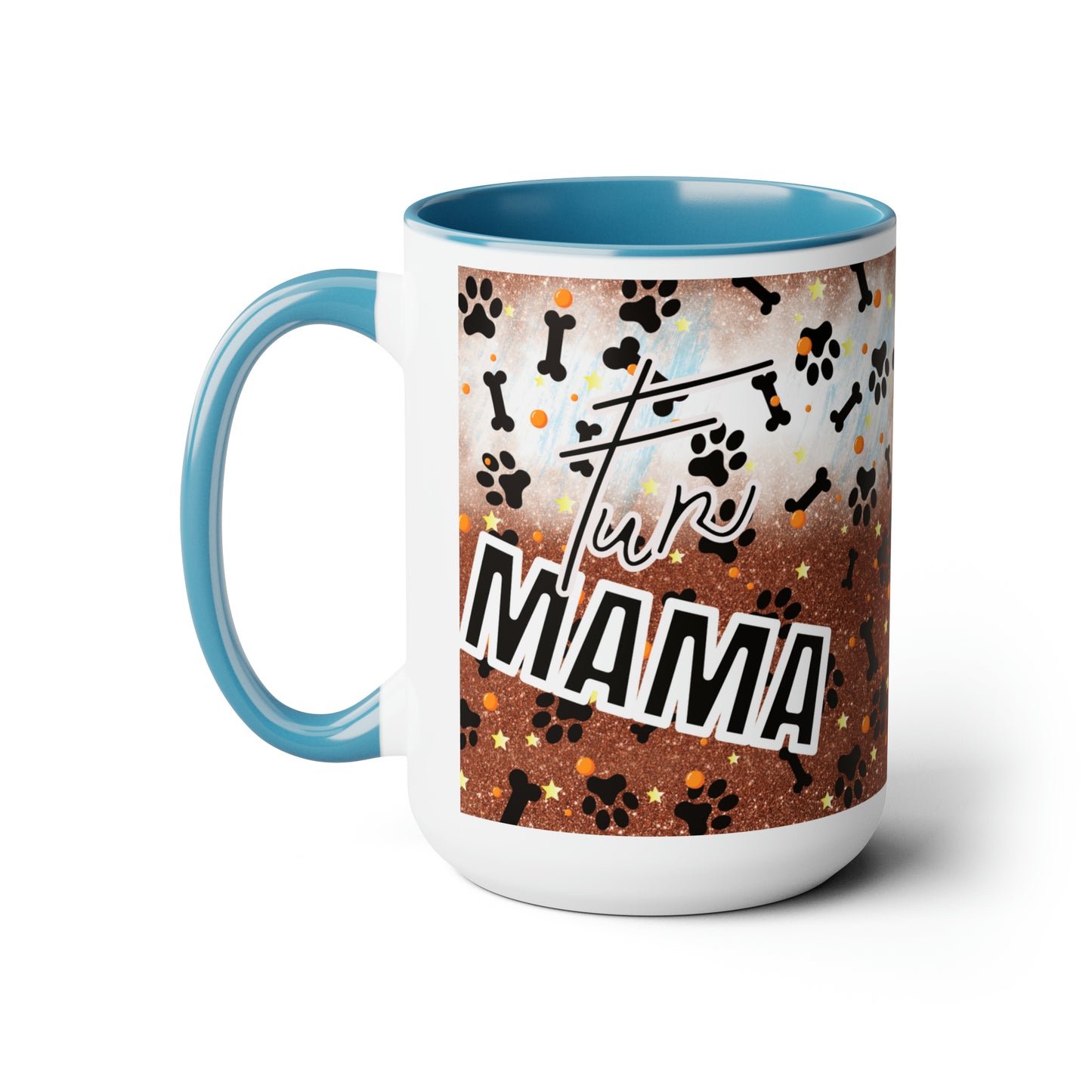 Fur Mama Two-Tone Coffee Mugs, 15oz