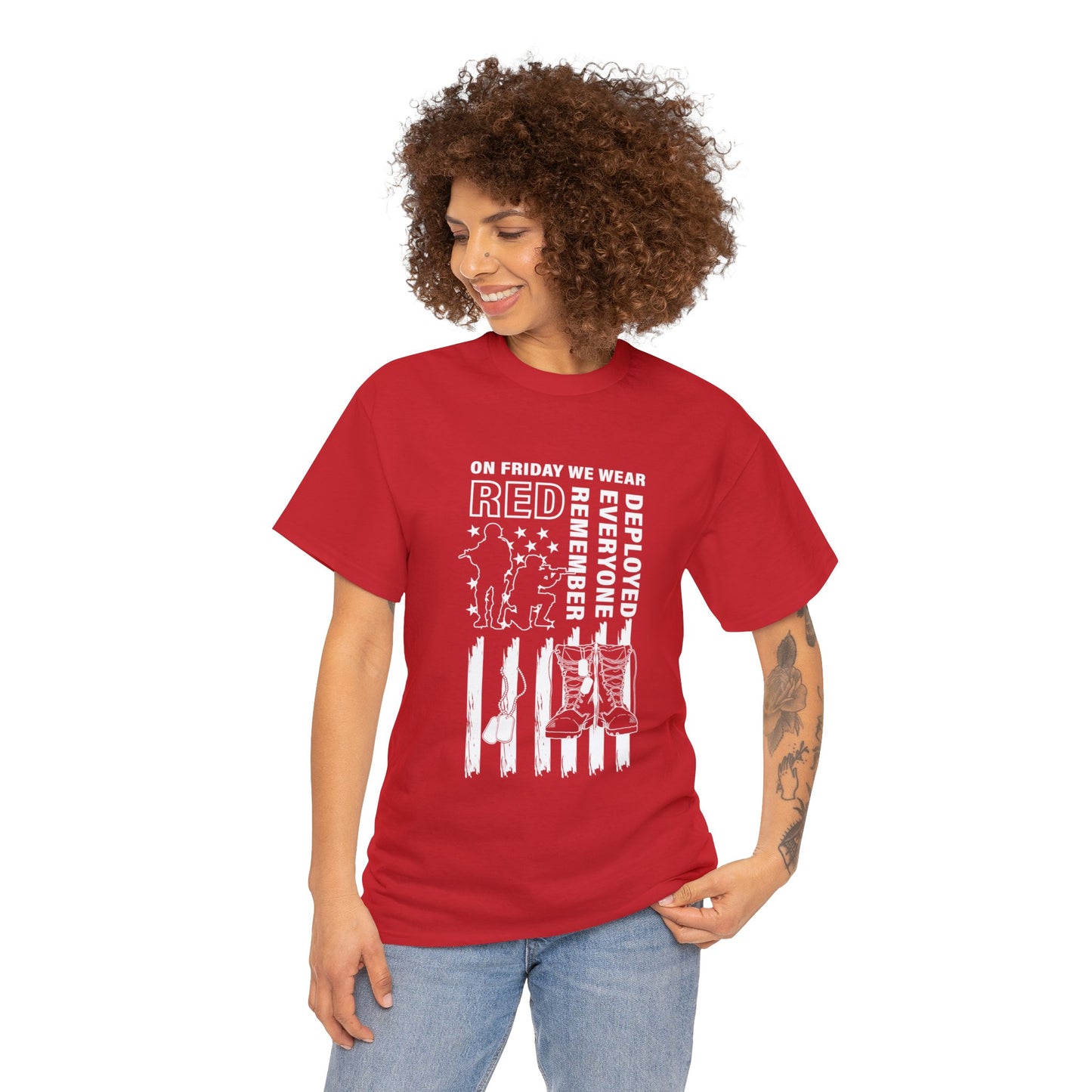 I Wear R.E.D. on Fridays Unisex Heavy Cotton Tee