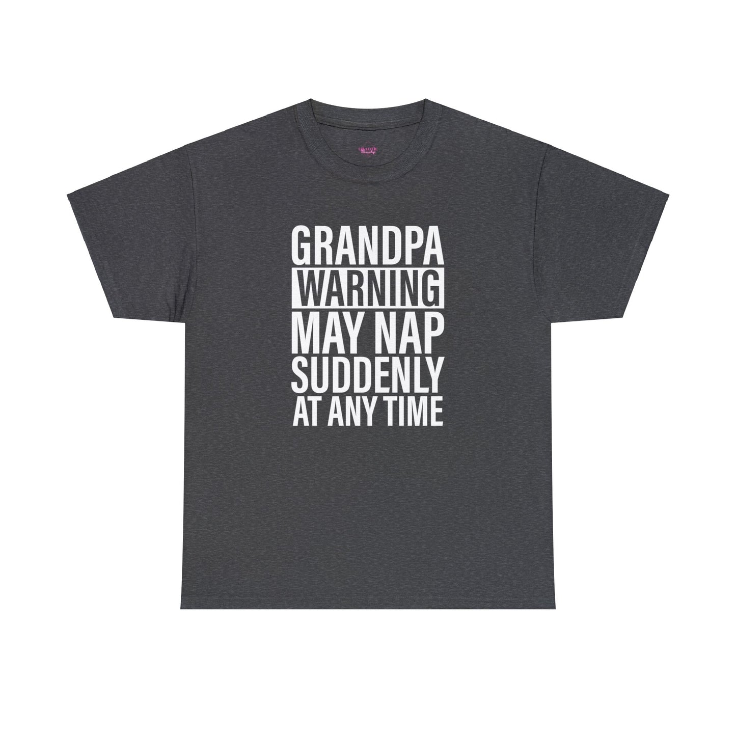 Grandpa Warning May Nap Suddenly Unisex Heavy Cotton Tee