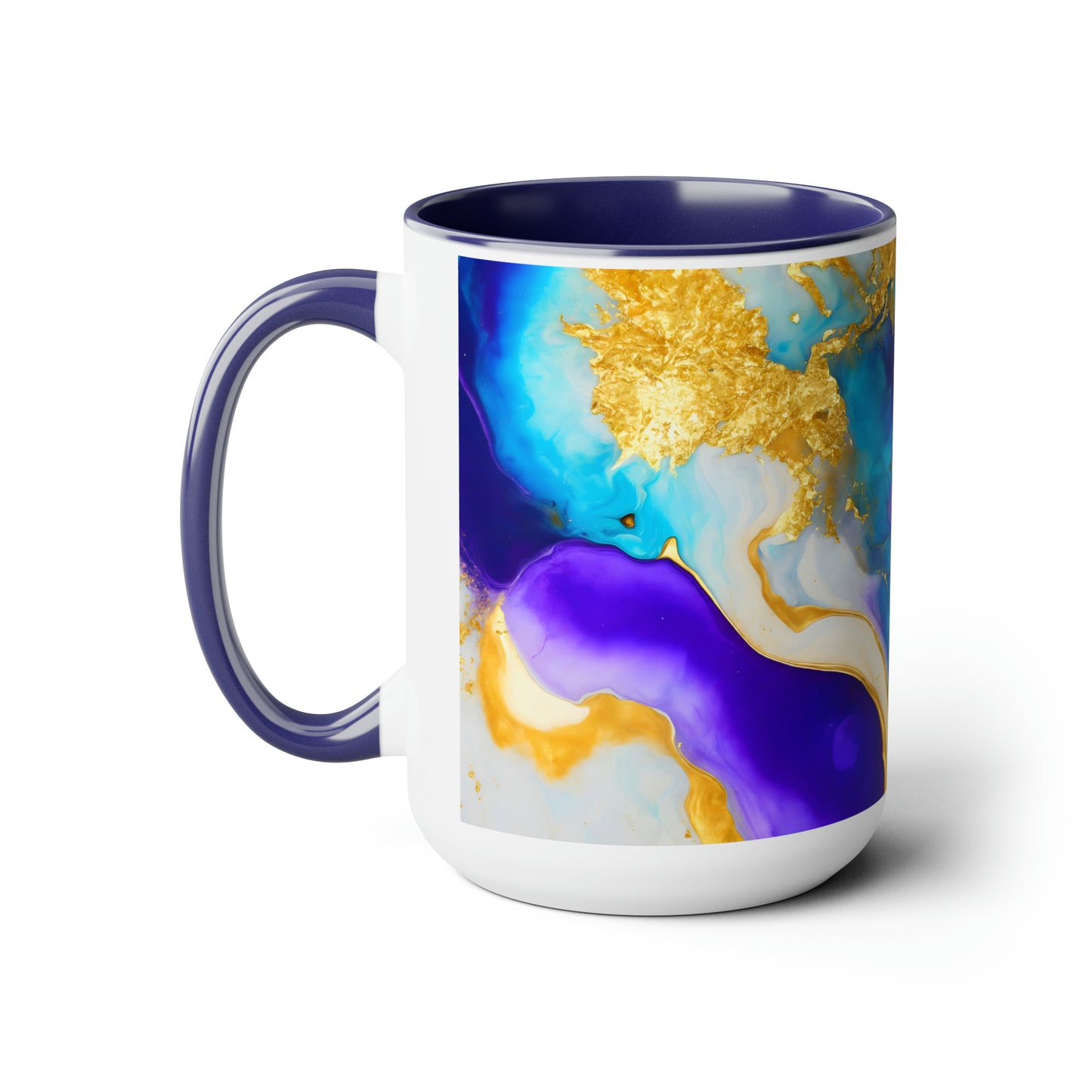Blue Marble Two-Tone Coffee Mugs, 15oz