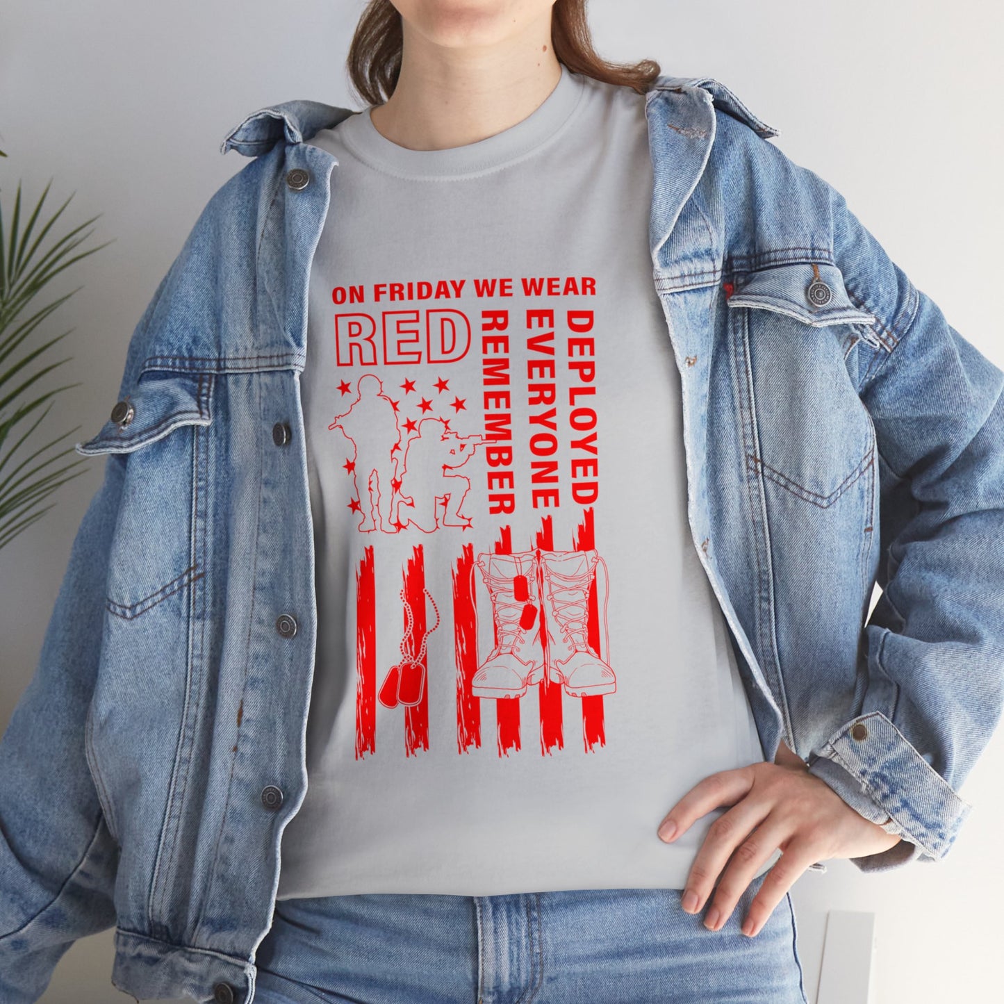 I Wear R.E.D. on Fridays Unisex Heavy Cotton Tee