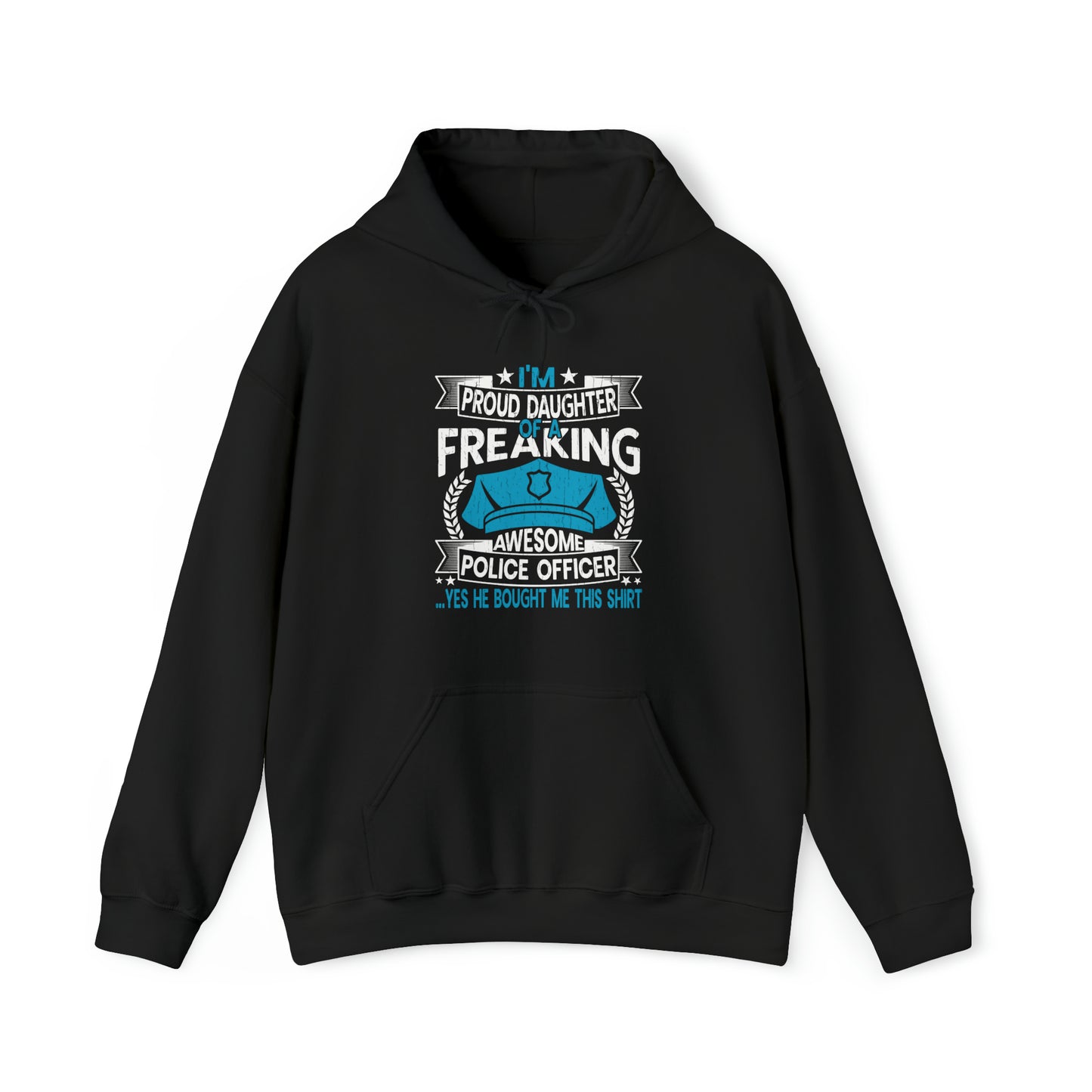 Proud Daughter of Freakin Awesome Police Officer Unisex Heavy Blend™ Hooded Sweatshirt