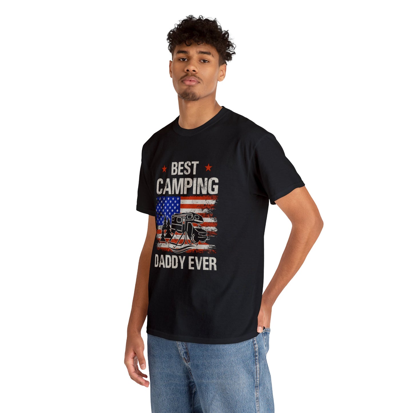 Best Camping Dad Ever Unisex Heavy Cotton Tee