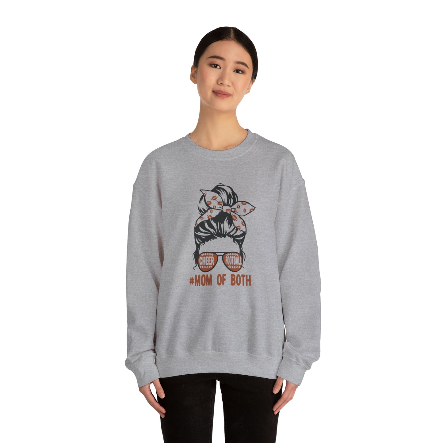 Mom of Both (football/cheerleading) Unisex Heavy Blend™ Crewneck Sweatshirt