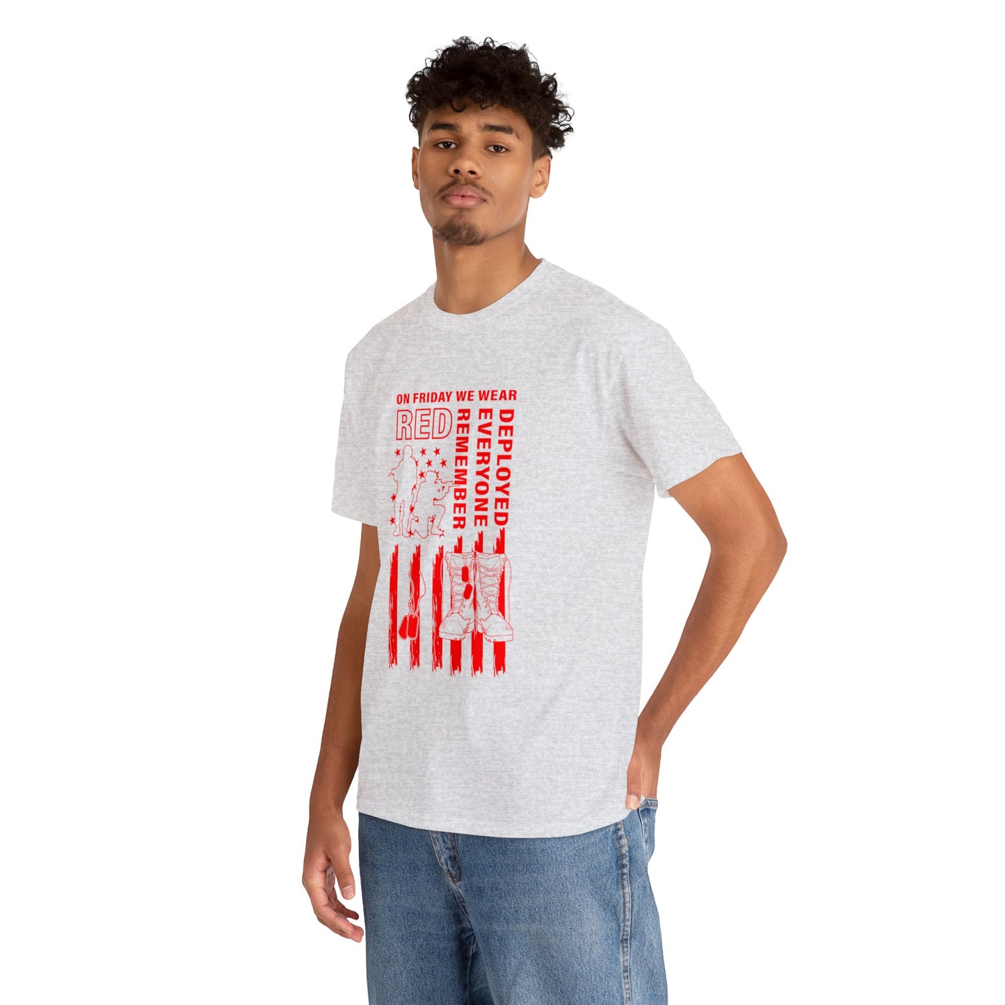 I Wear R.E.D. on Fridays Unisex Heavy Cotton Tee