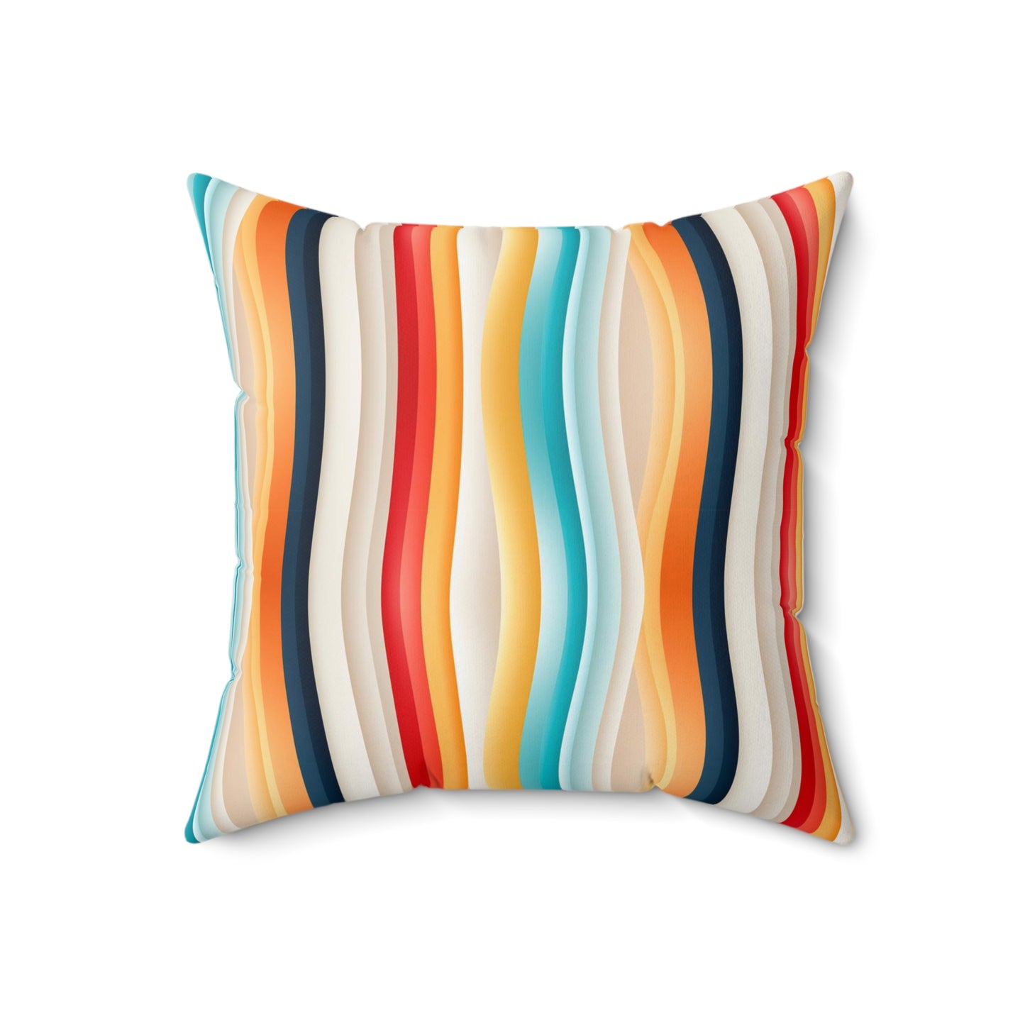 Color wave Fusion Spun Polyester Square Pillow
