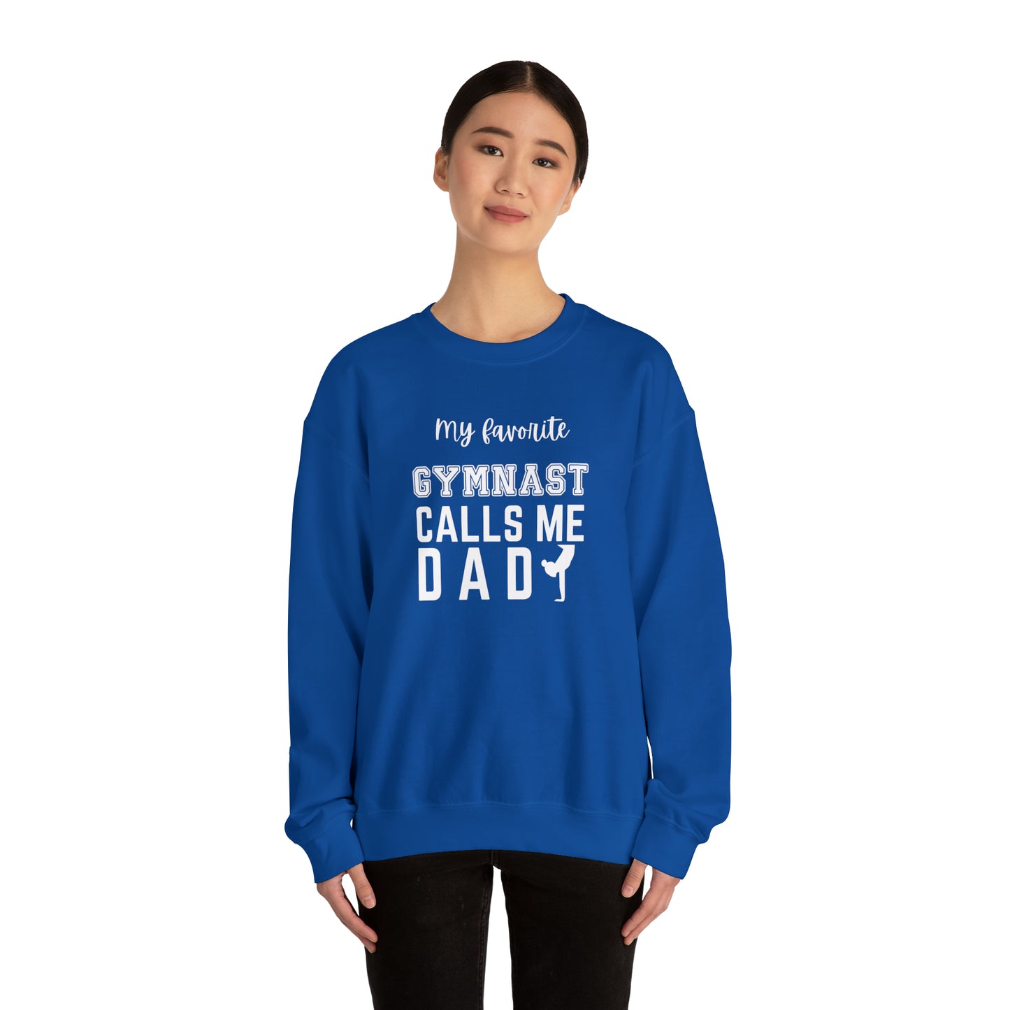 My Favorite Gymnast Calls Me DAD Unisex Heavy Blend™ Crewneck Sweatshirt
