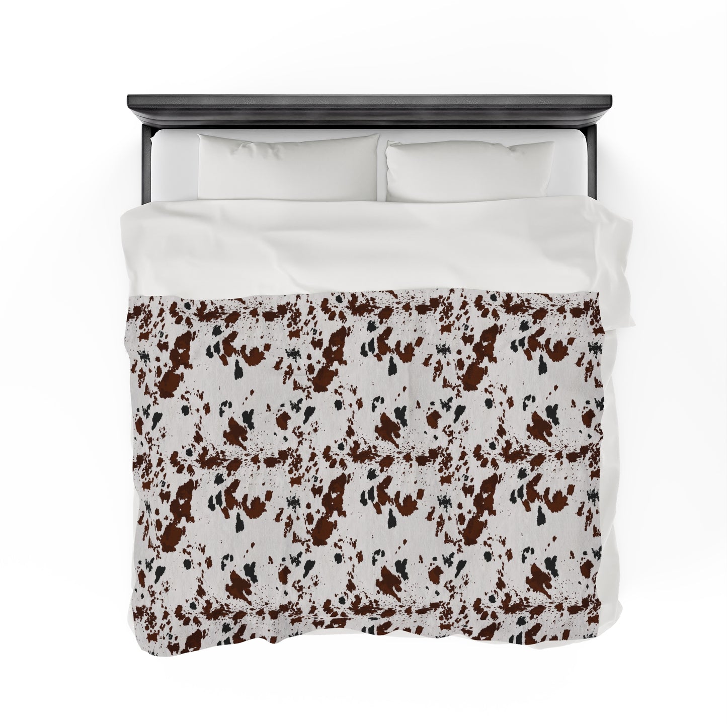 Cowhide print Velveteen Plush Blanket