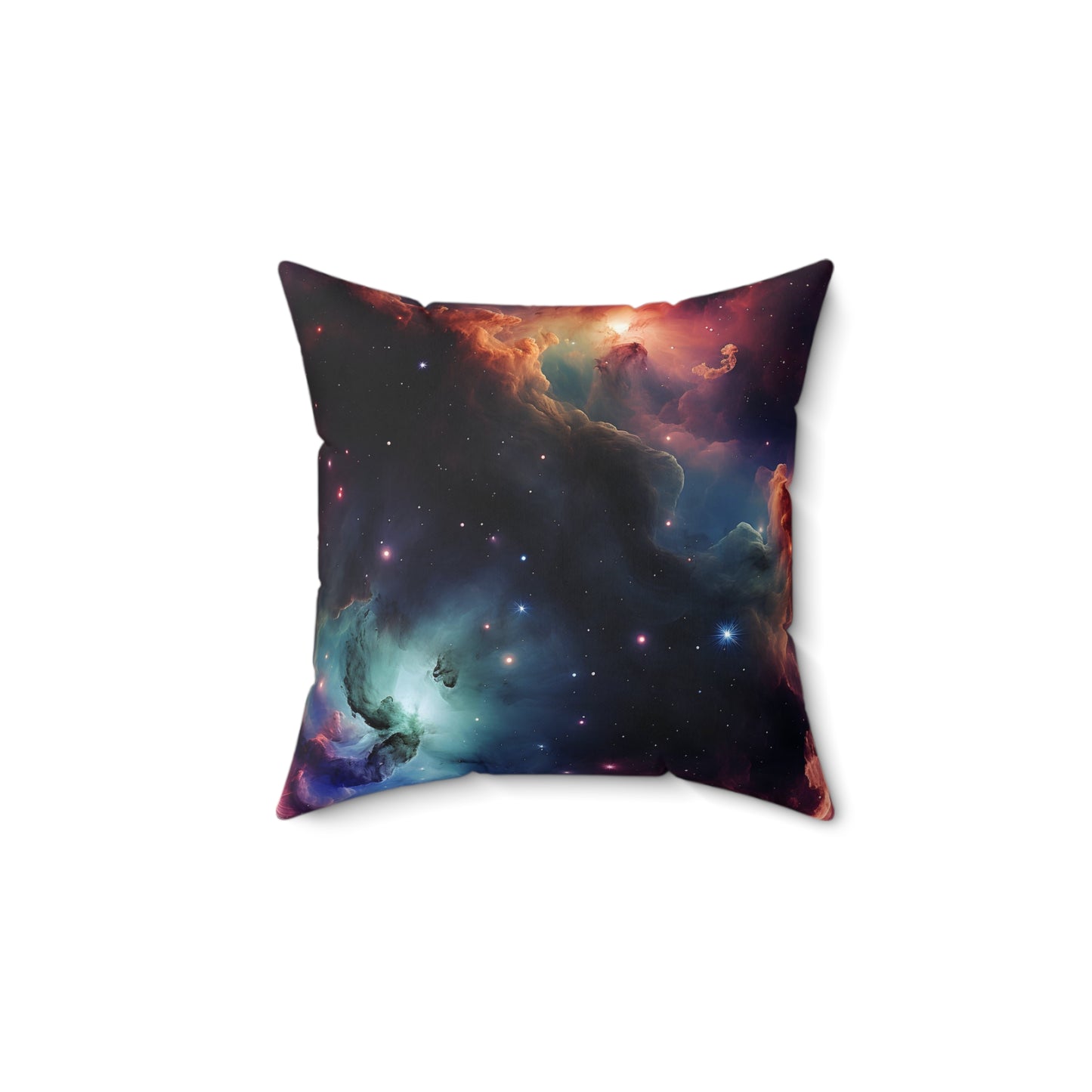 Cosmic Nebula Polyester Square Pillow