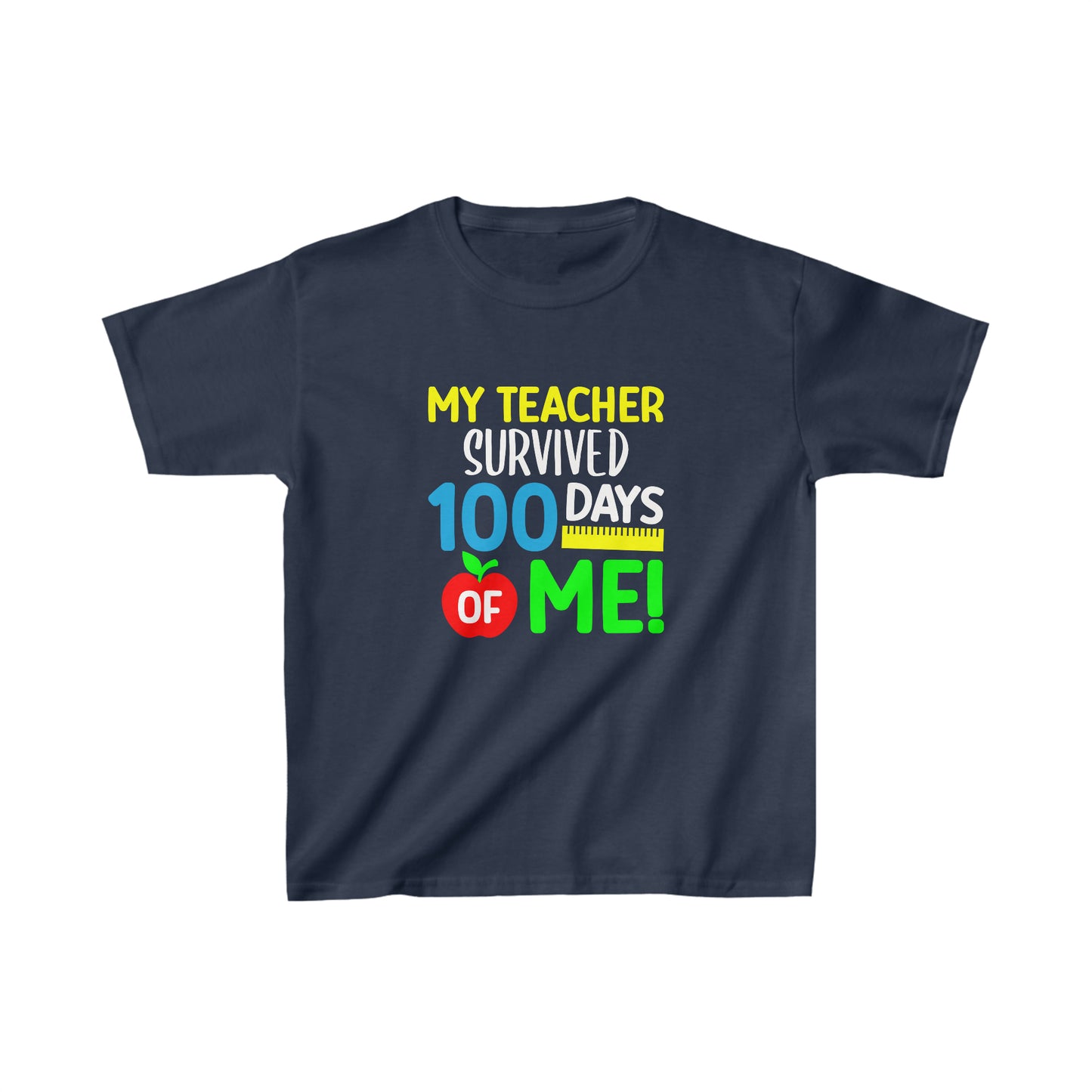 My Teacher Survived 100 Days of Me Kids Heavy Cotton™ Tee