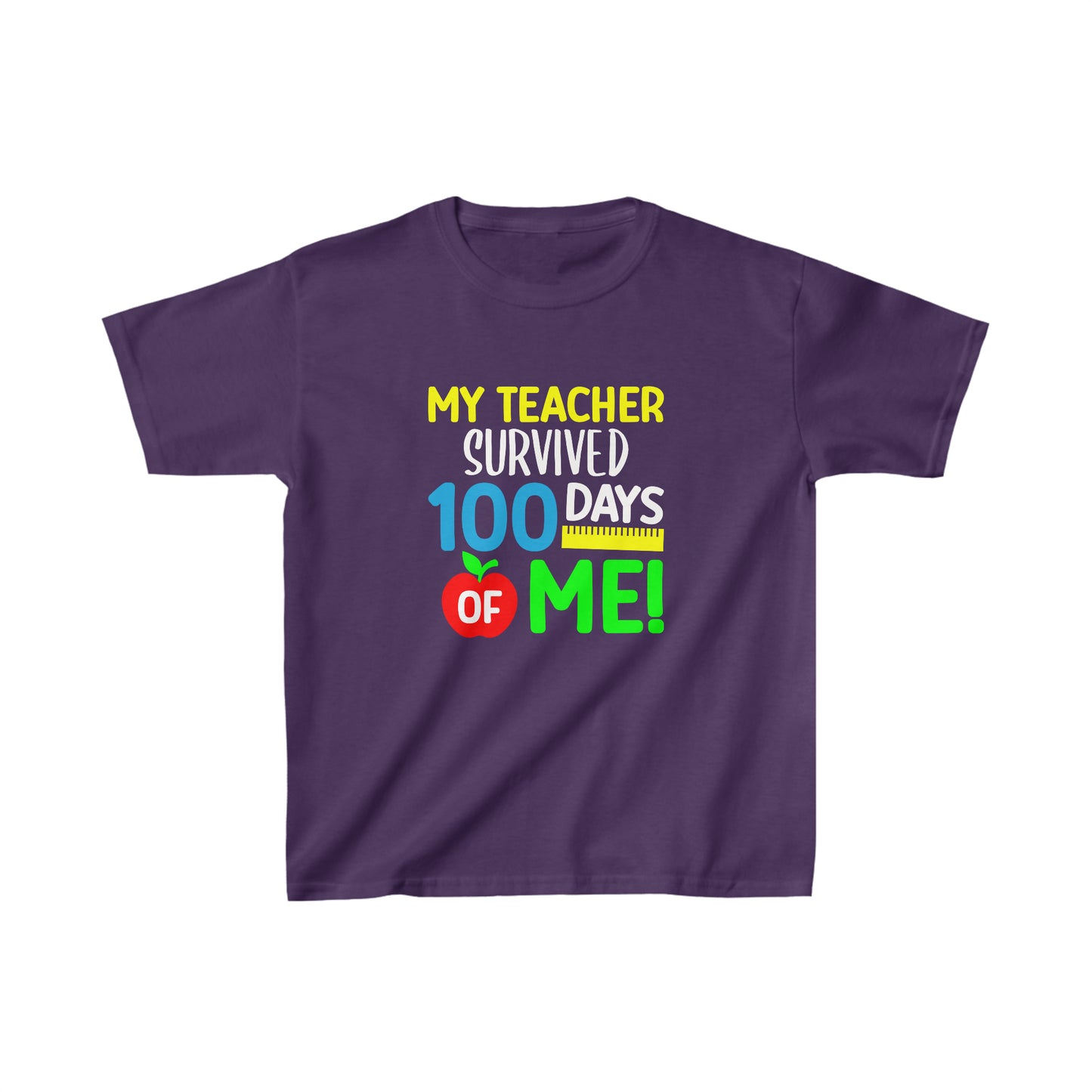 My Teacher Survived 100 Days of Me Kids Heavy Cotton™ Tee