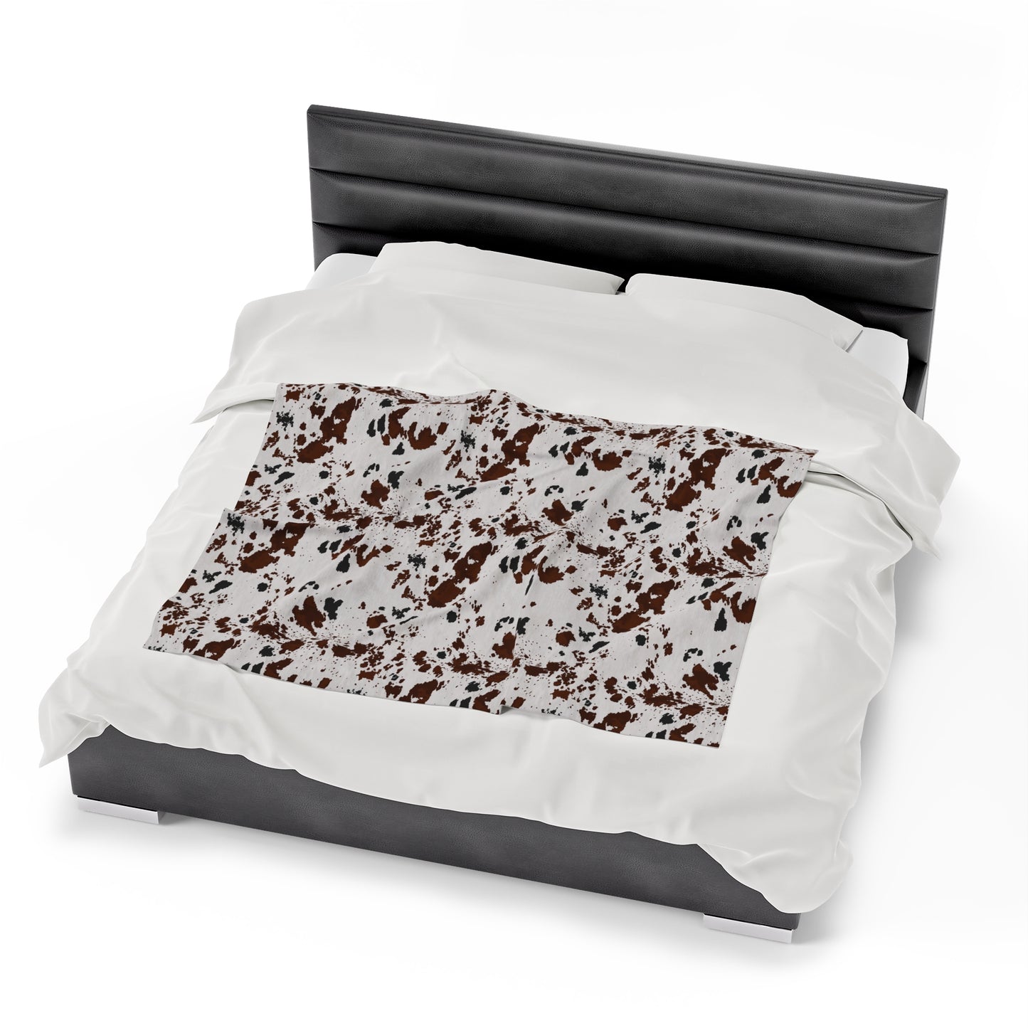 Cowhide print Velveteen Plush Blanket