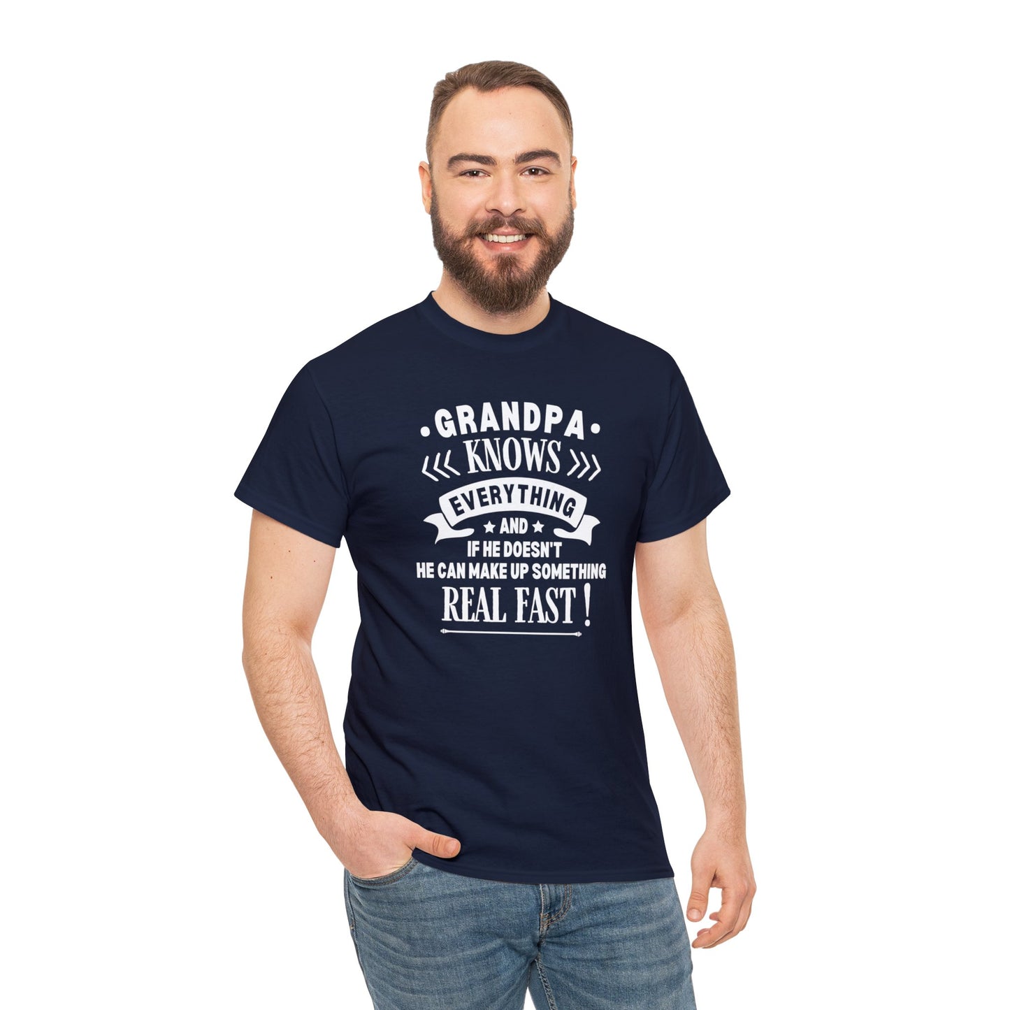 Grandpa Knows Everything Unisex Heavy Cotton Tee