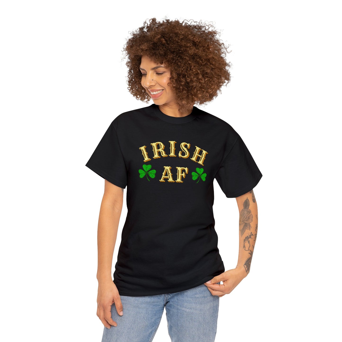 Irish AF St Patricks Day Unisex Heavy Cotton Tee