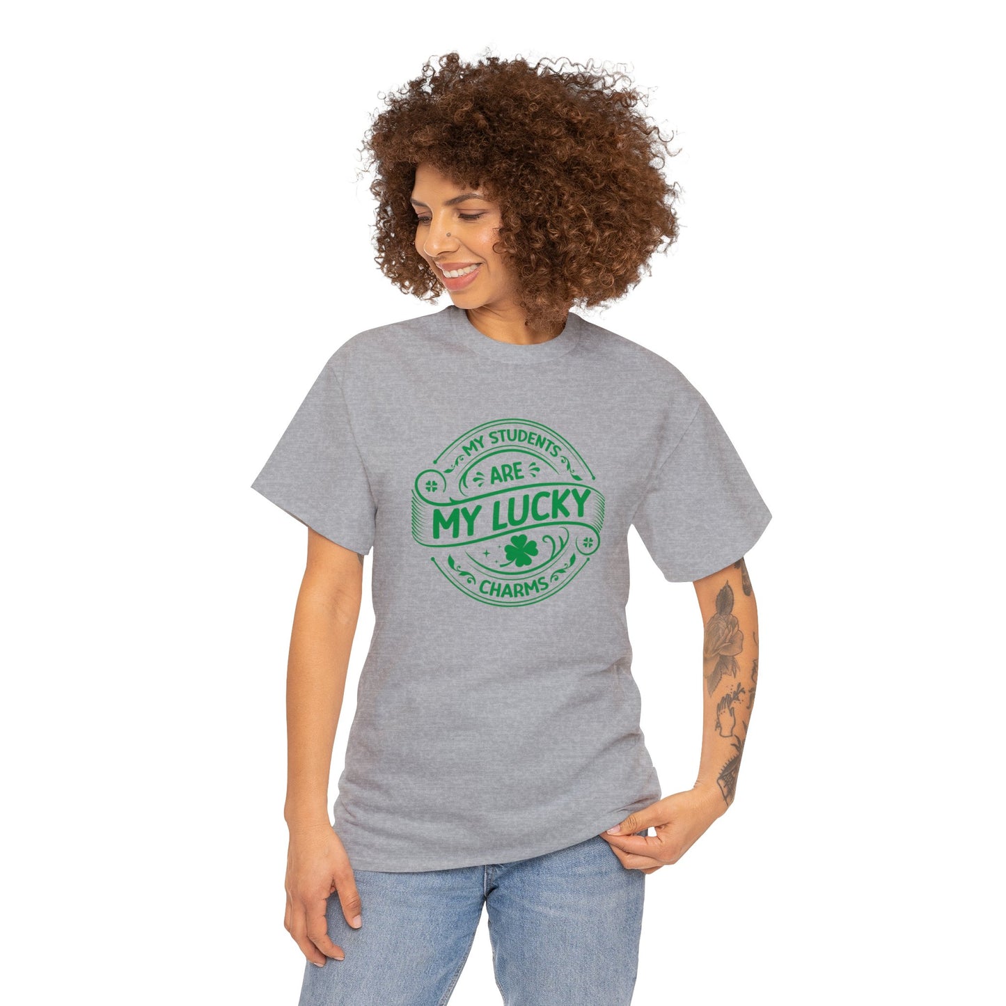 My Students Are My Lucky Charms St Patricks day shirt Unisex Heavy Cotton Tee