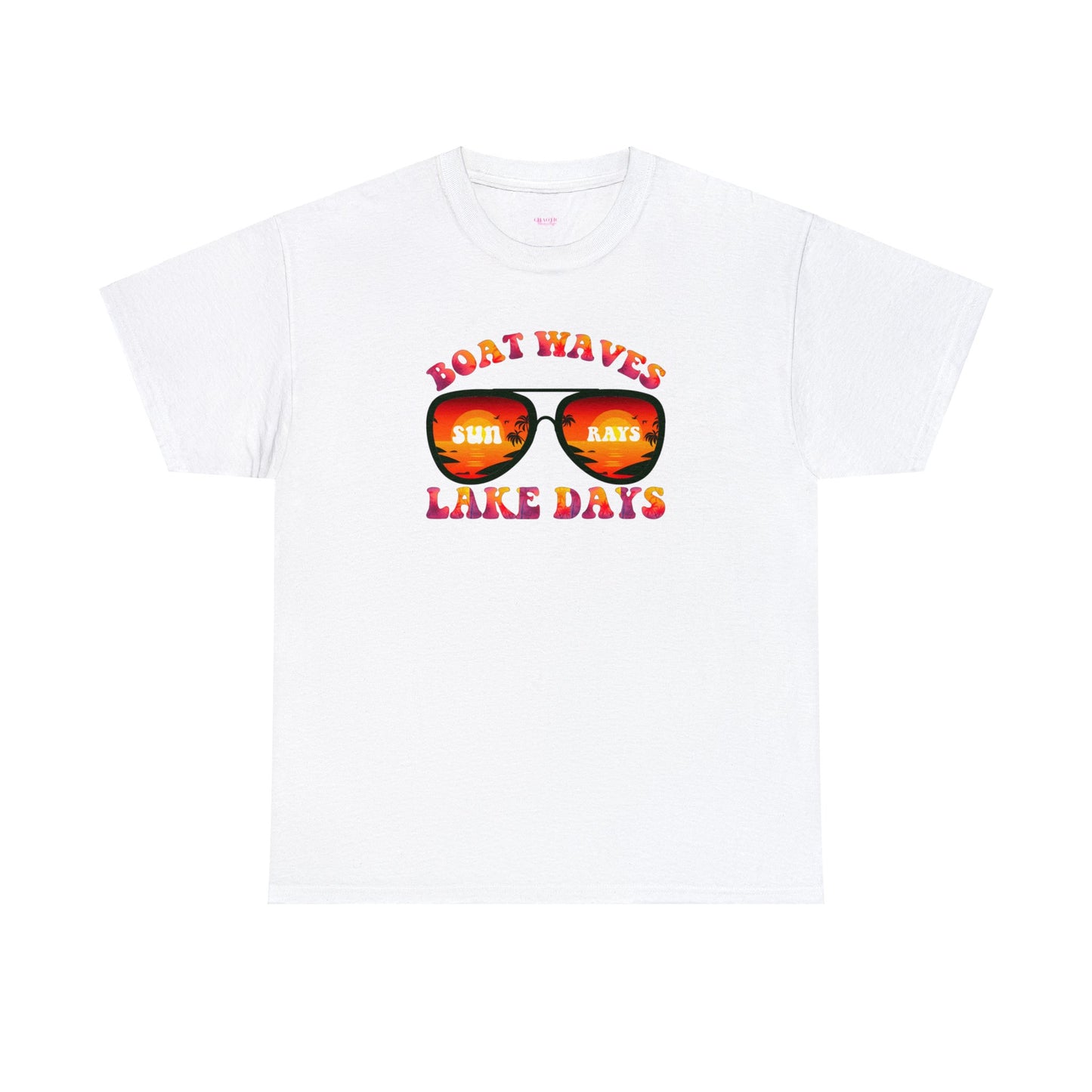 BEACH WAVES LAKE DAYS Unisex Heavy Cotton Tee