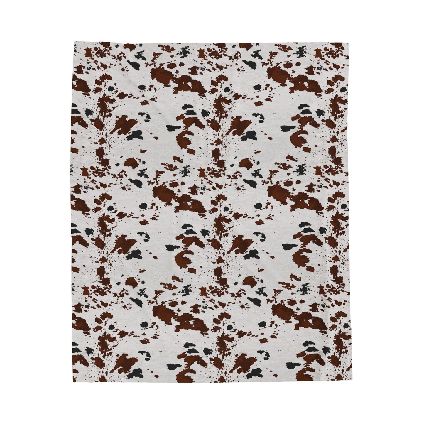 Cowhide print Velveteen Plush Blanket
