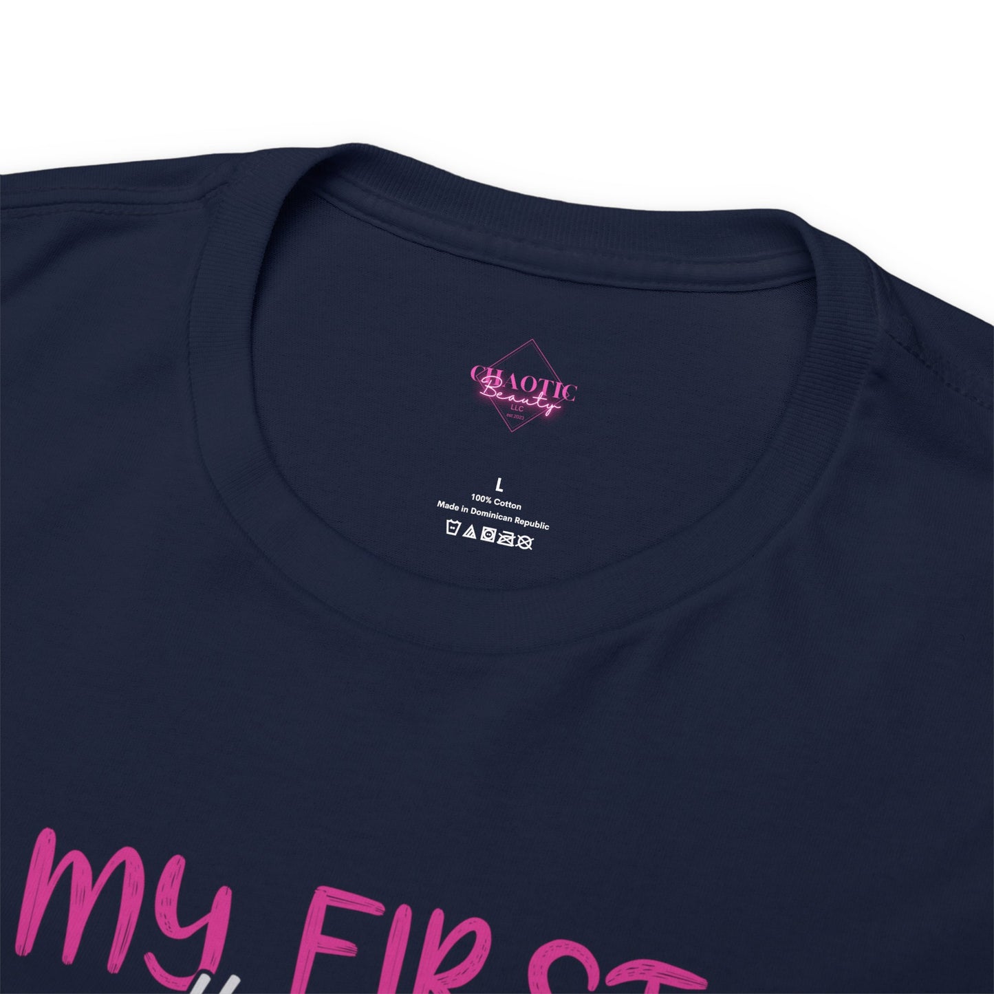My 1st Mothers Day as a Mom Pink & Blue Unisex Heavy Cotton Tee