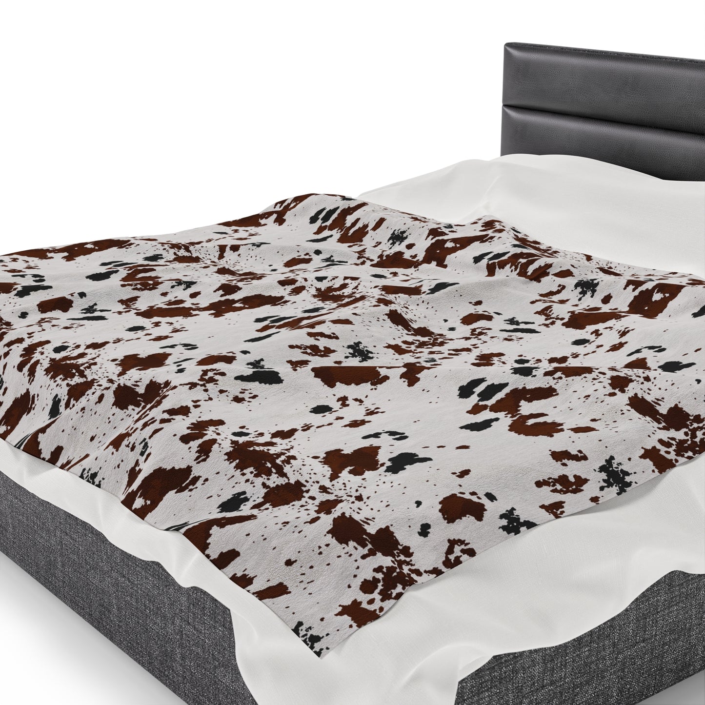 Cowhide print Velveteen Plush Blanket