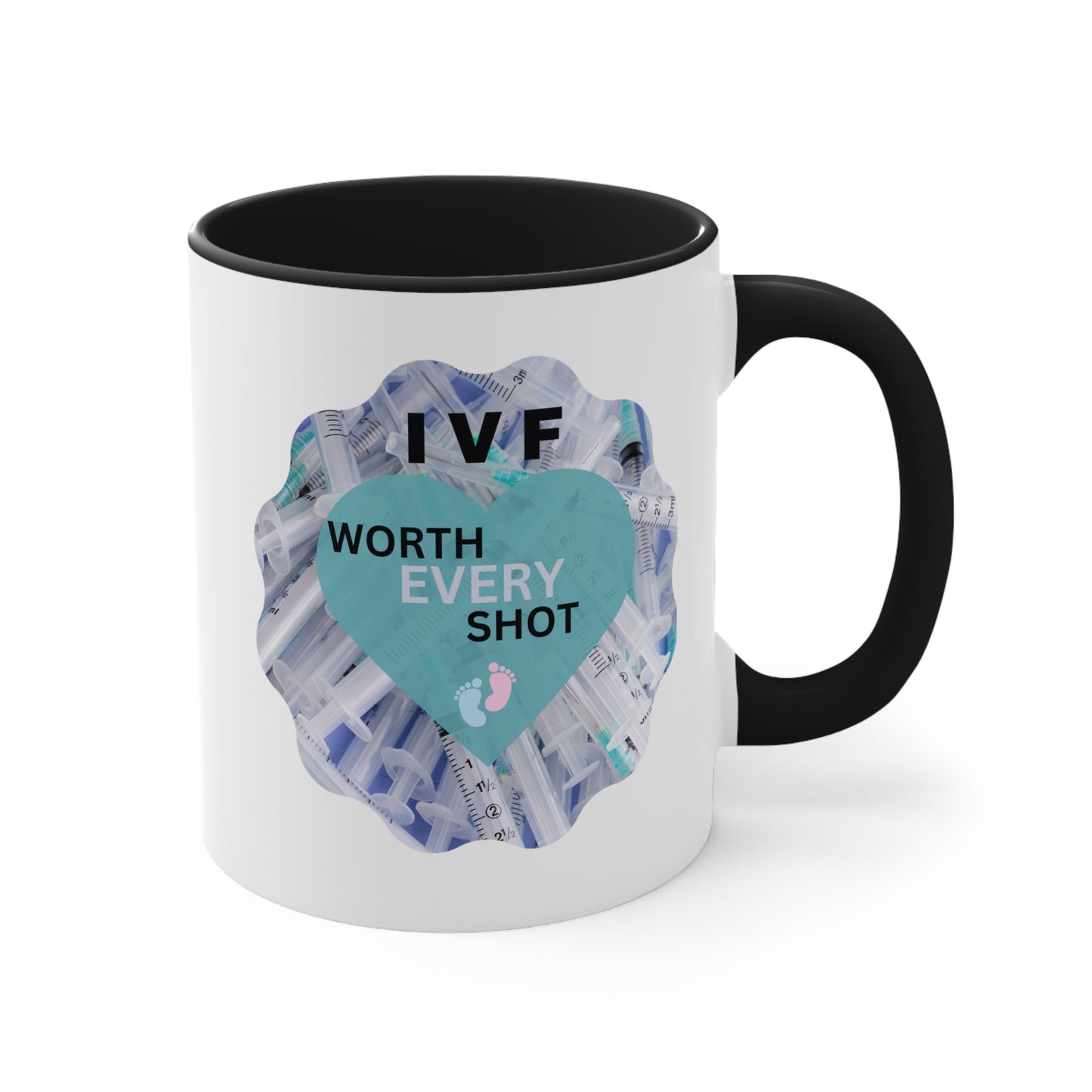 IVF Worth Every Shot Accent Coffee Mug, 11oz