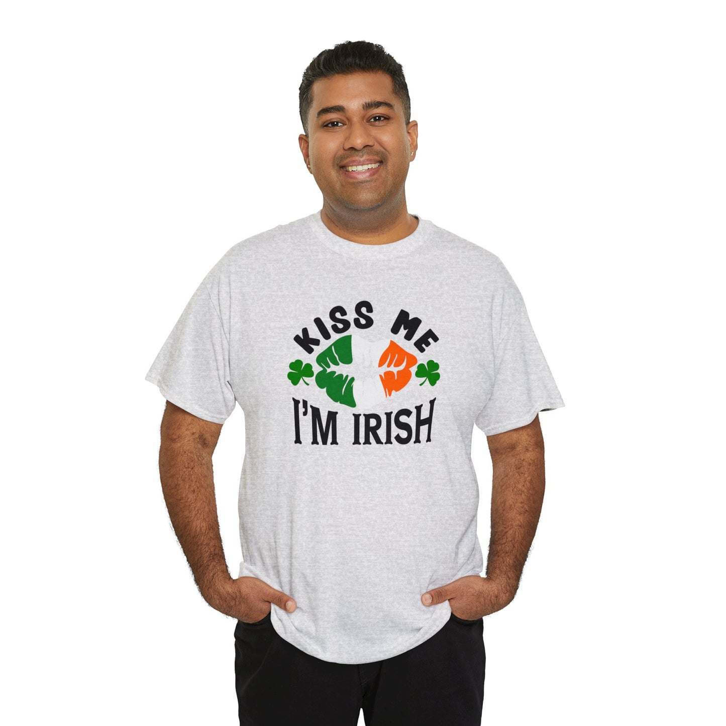 Kiss Me Im Irish St Patricks Day Unisex Heavy Cotton Tee