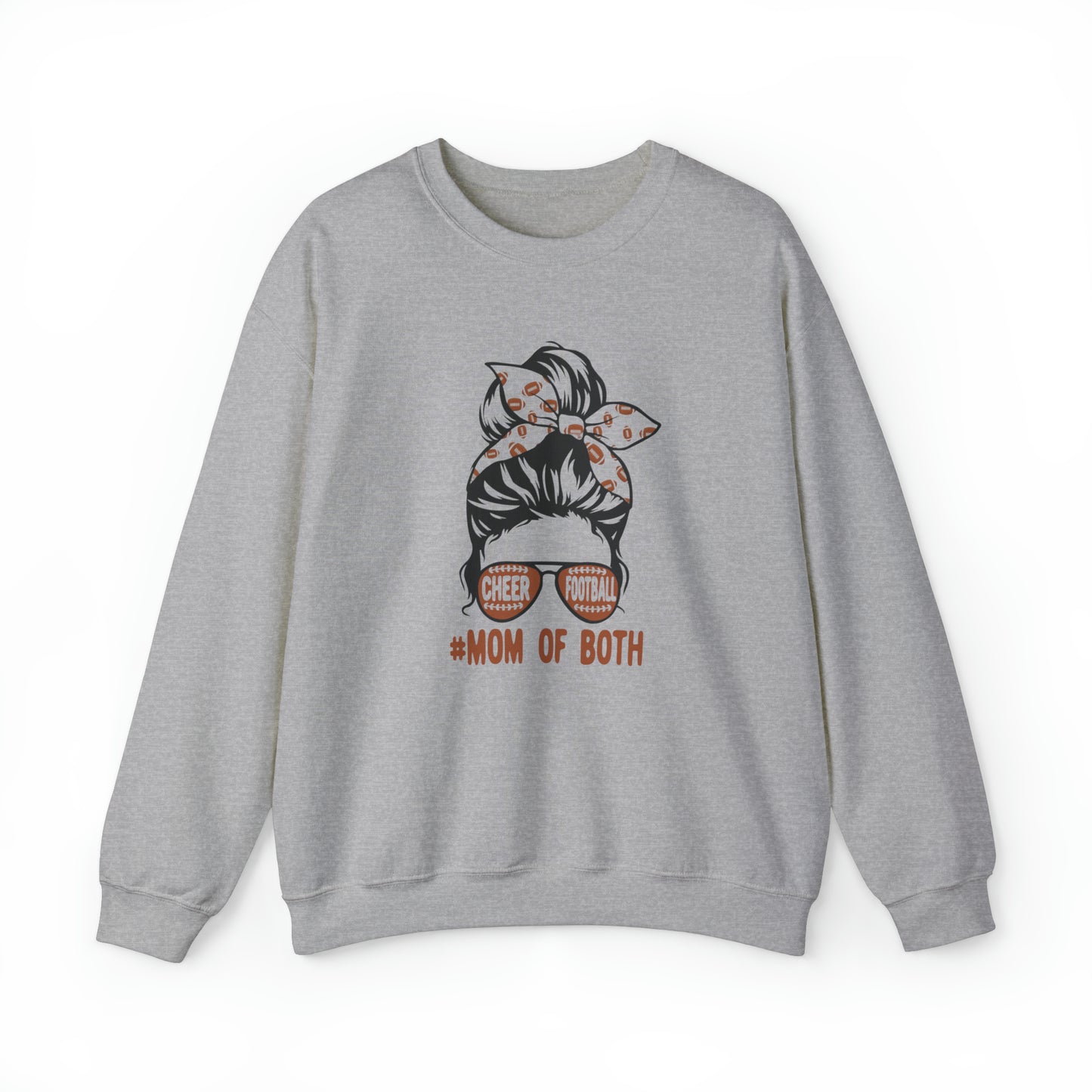 Mom of Both (football/cheerleading) Unisex Heavy Blend™ Crewneck Sweatshirt