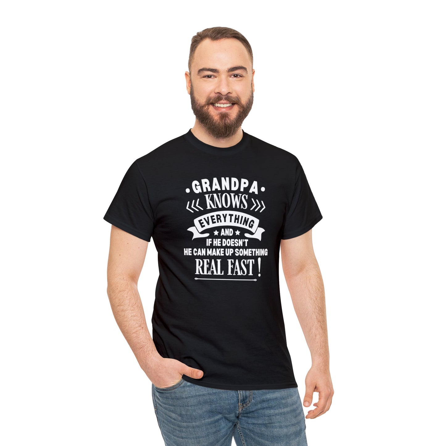 Grandpa Knows Everything Unisex Heavy Cotton Tee