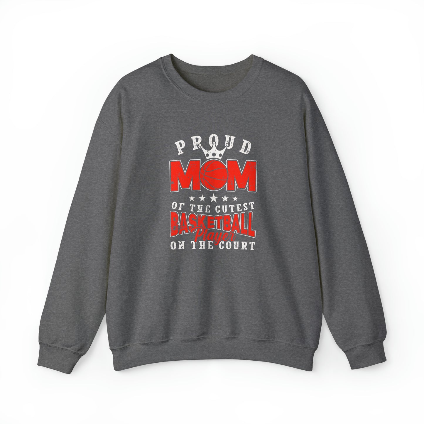Proud Basketball MOM Unisex Heavy Blend™ Crewneck Sweatshirt