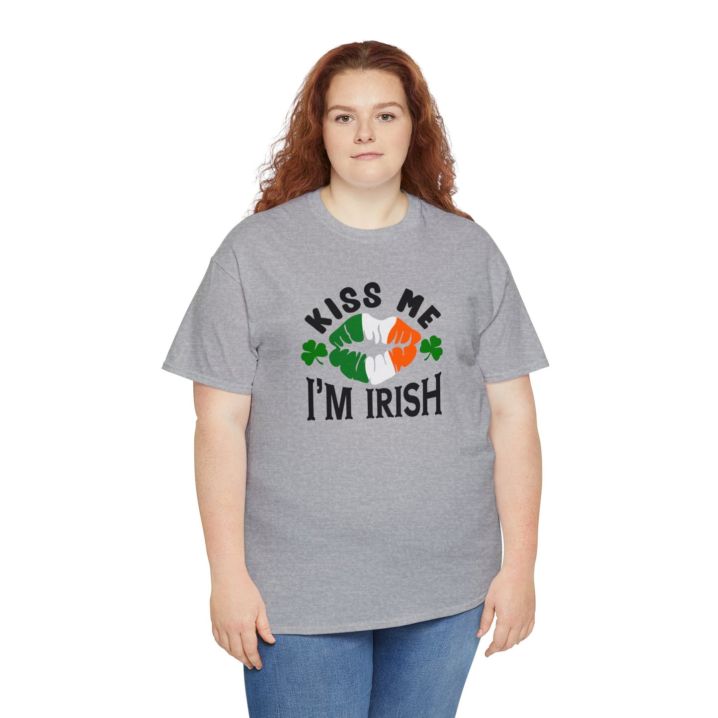 Kiss Me Im Irish St Patricks Day Unisex Heavy Cotton Tee