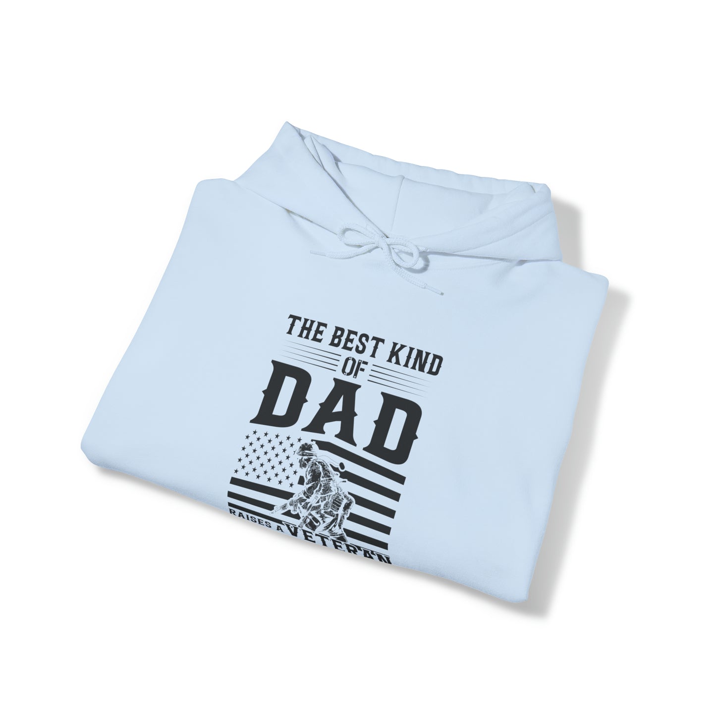 Best Kind of Dad Raises a Veteran Unisex Heavy Blend™ Hooded Sweatshirt