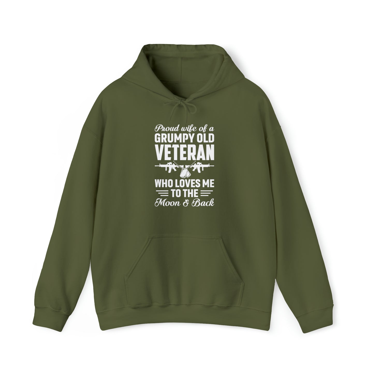 Proud Wife Grumpy Veteran Unisex Heavy Blend™ Hooded Sweatshirt