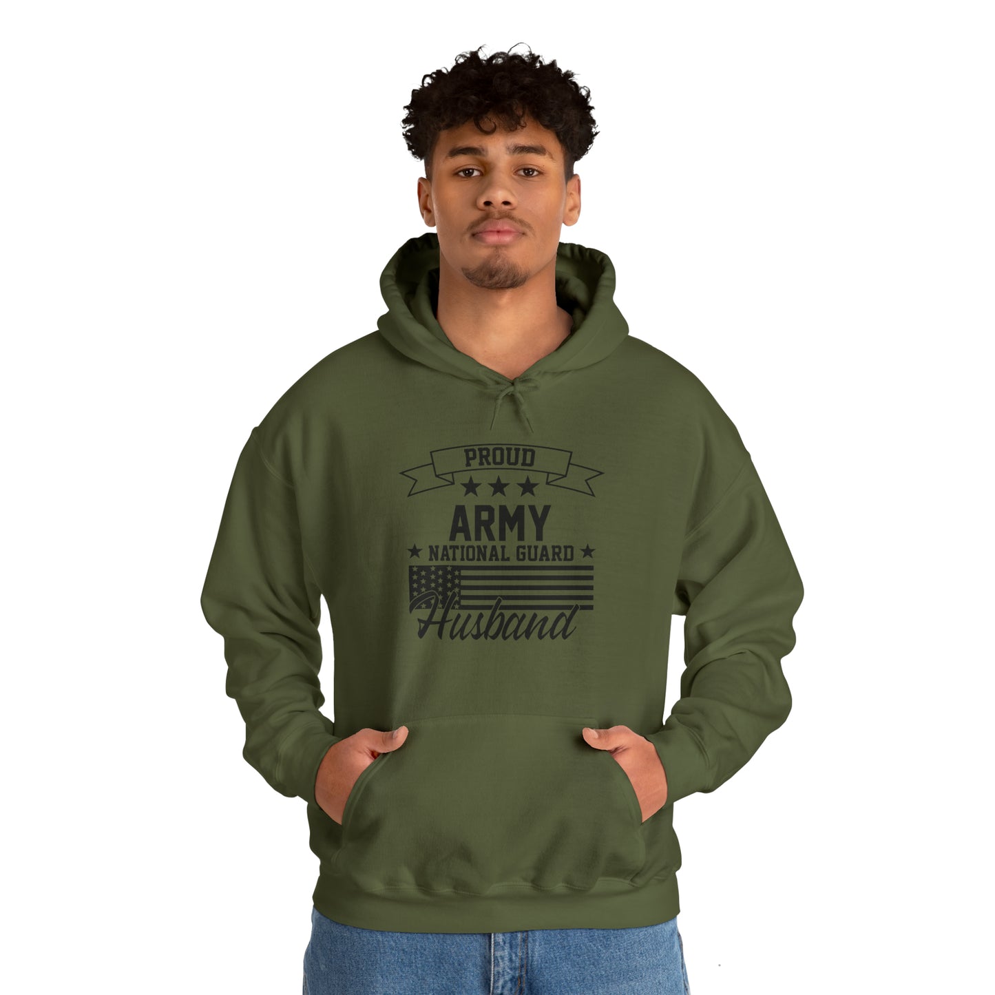 Proud Army National Guard Husband Unisex Heavy Blend™ Hooded Sweatshirt