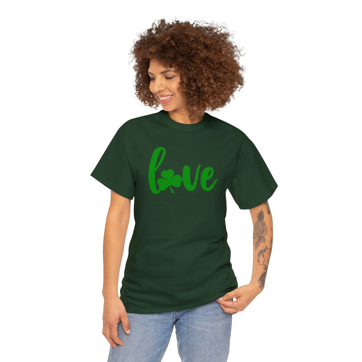 St. Patricks Day LOVE Unisex Heavy Cotton Tee