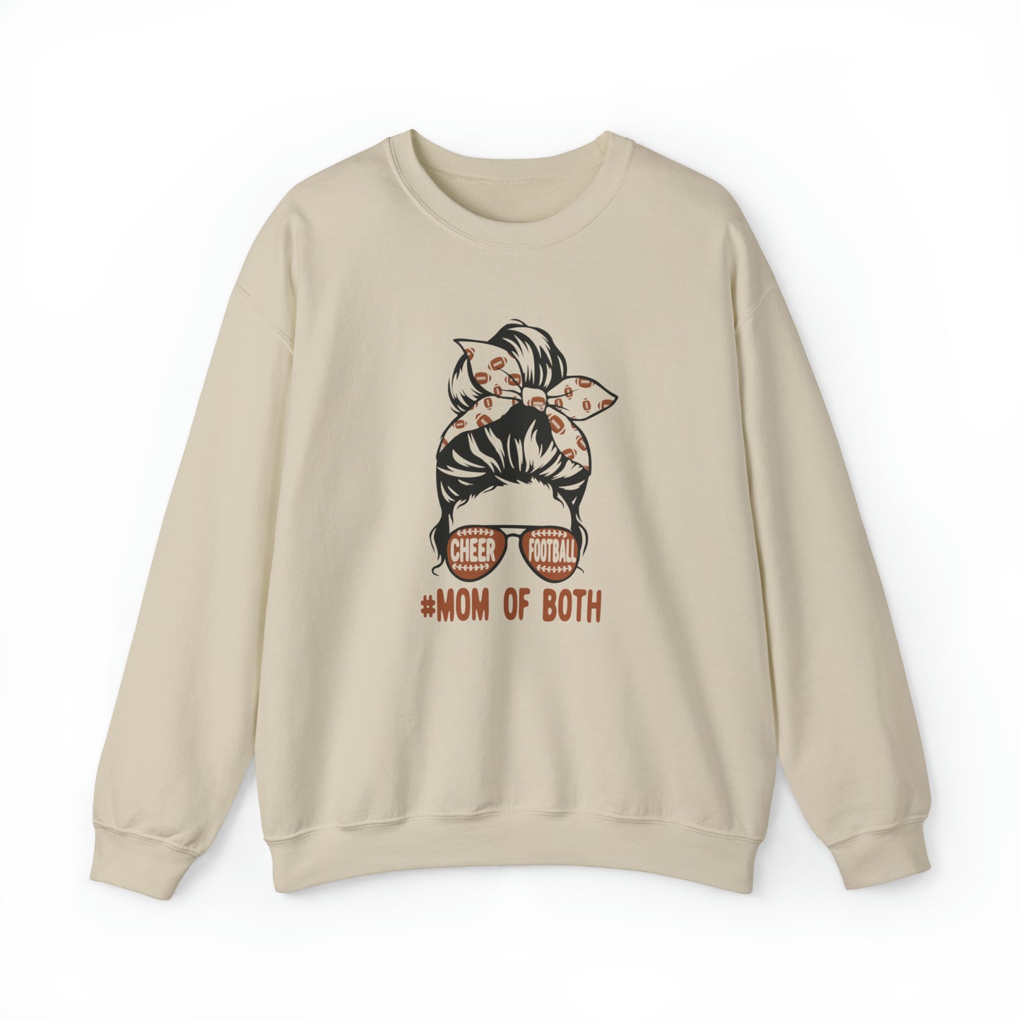 Mom of Both (football/cheerleading) Unisex Heavy Blend™ Crewneck Sweatshirt