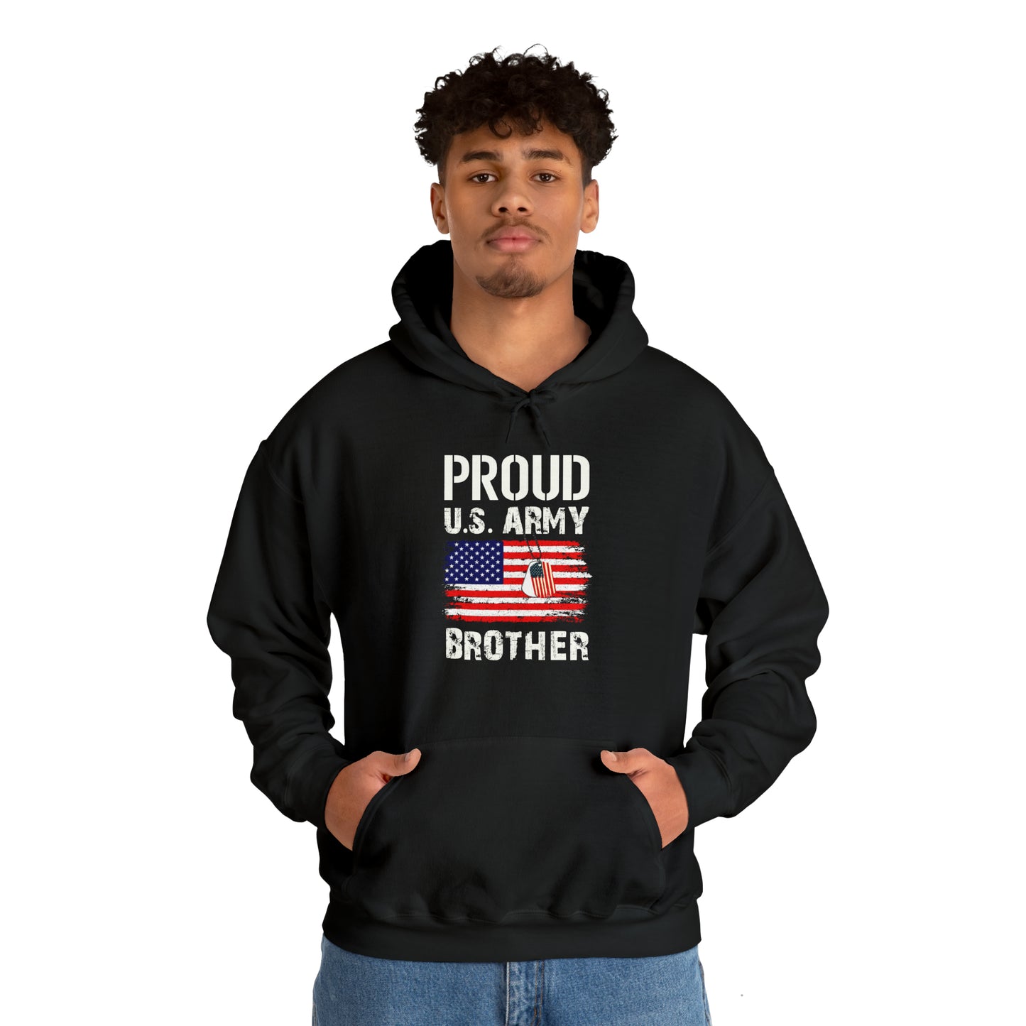 Proud US Army Brother Unisex Heavy Blend™ Hooded Sweatshirt