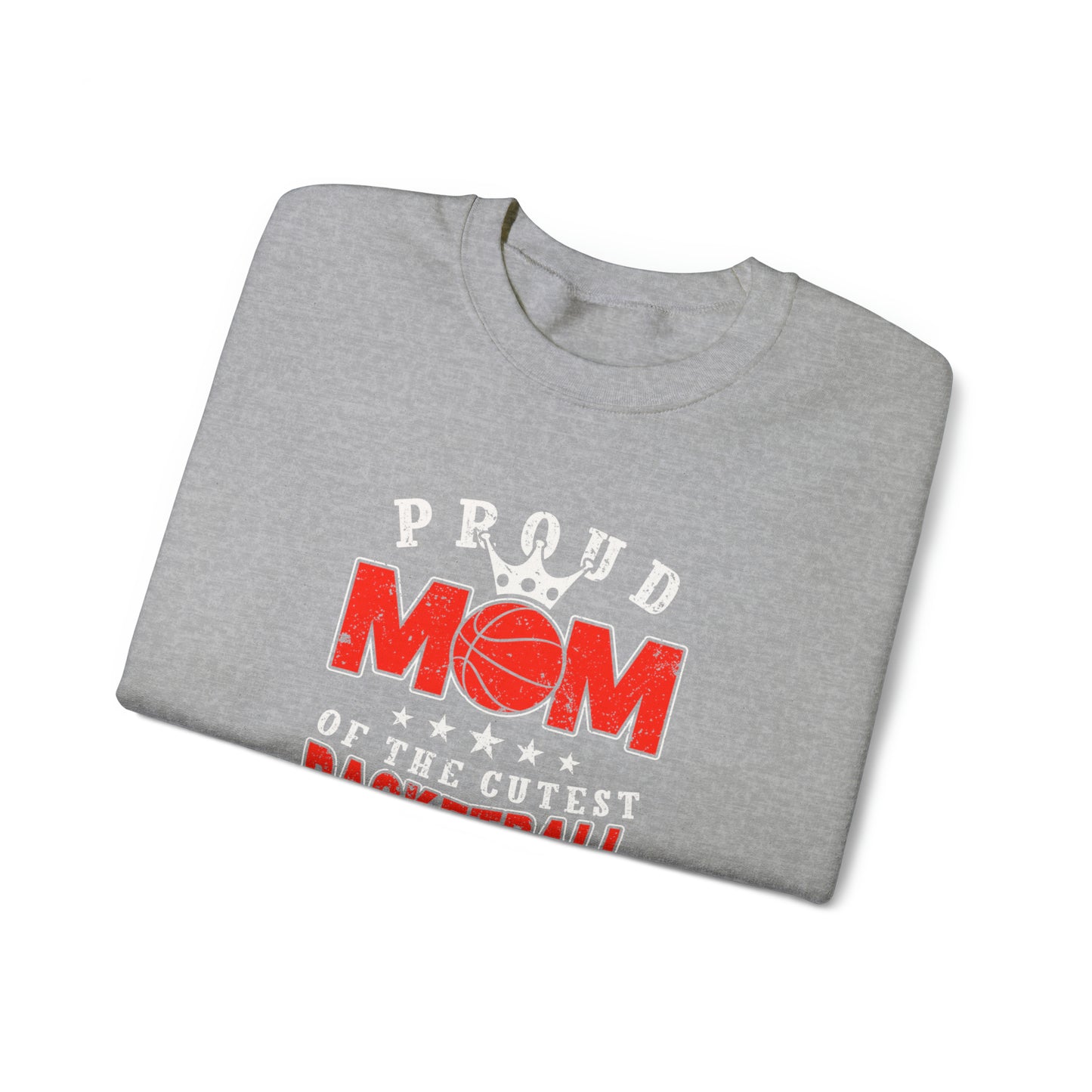 Proud Basketball MOM Unisex Heavy Blend™ Crewneck Sweatshirt