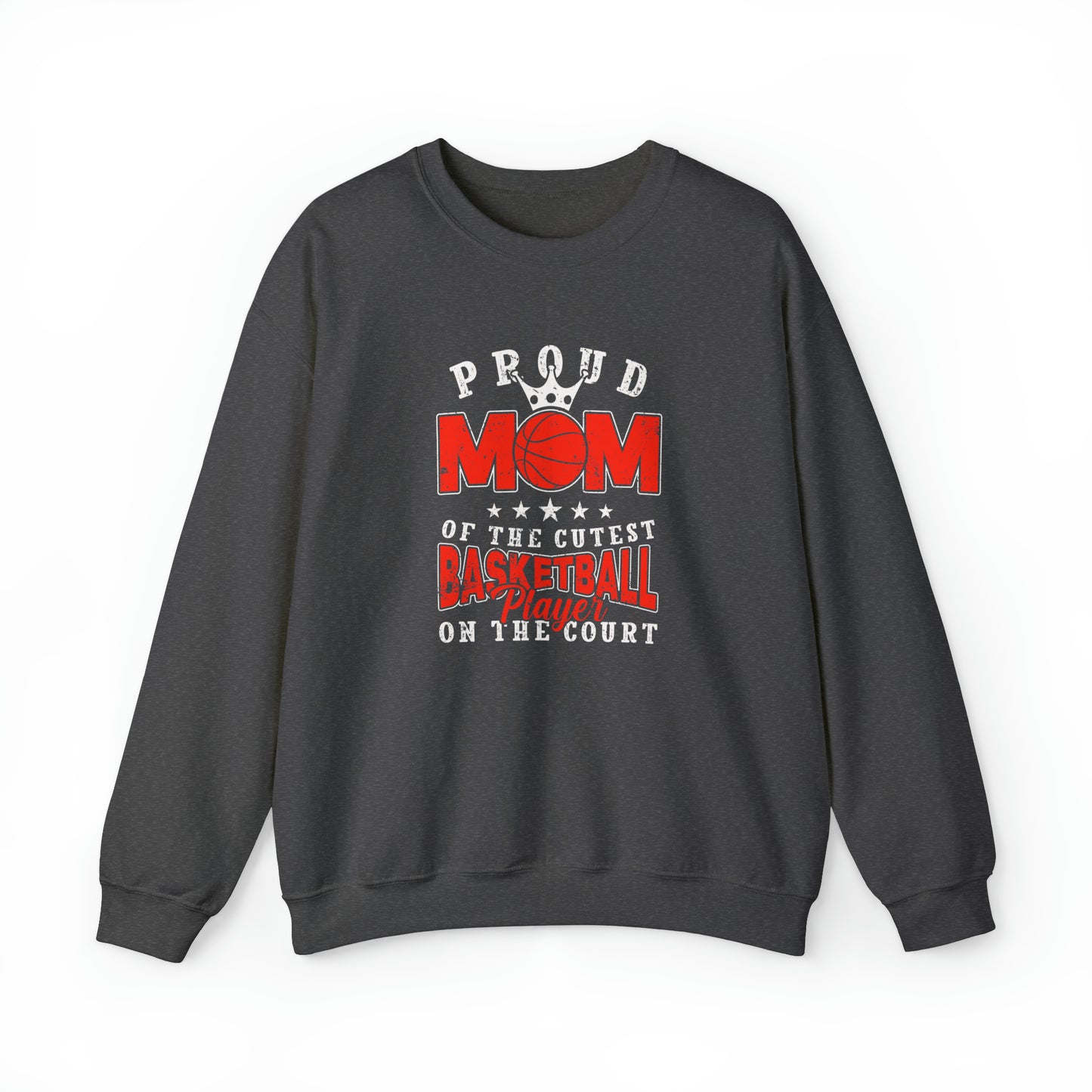 Proud Basketball MOM Unisex Heavy Blend™ Crewneck Sweatshirt