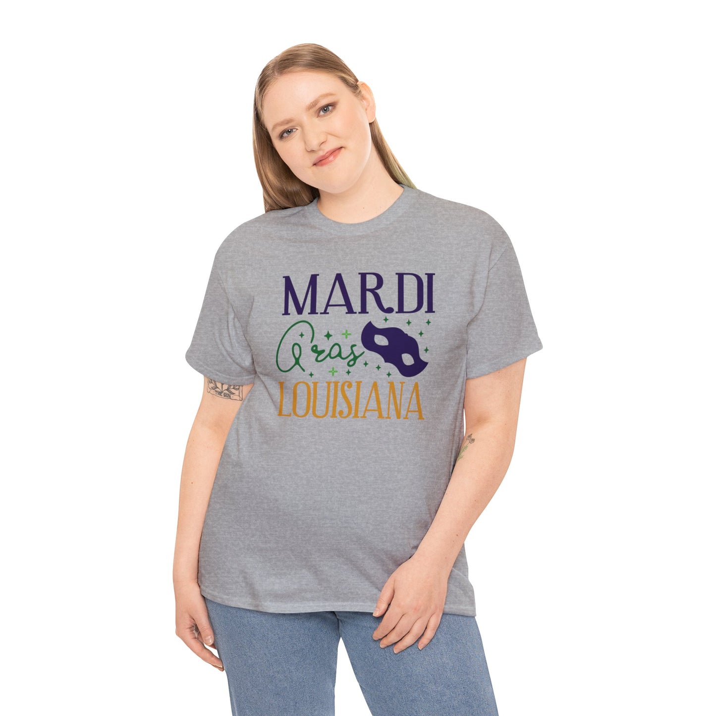 Mardi Gras Louisiana Unisex Heavy Cotton Tee