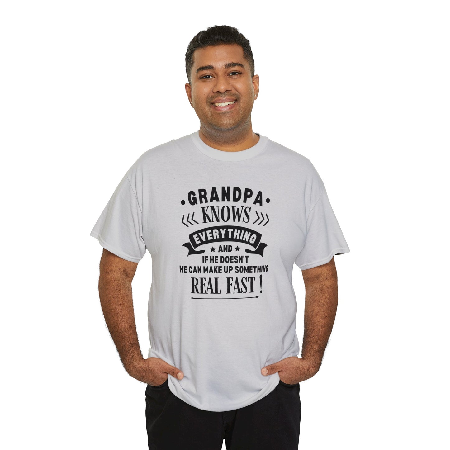 Grandpa Knows Everything Unisex Heavy Cotton Tee
