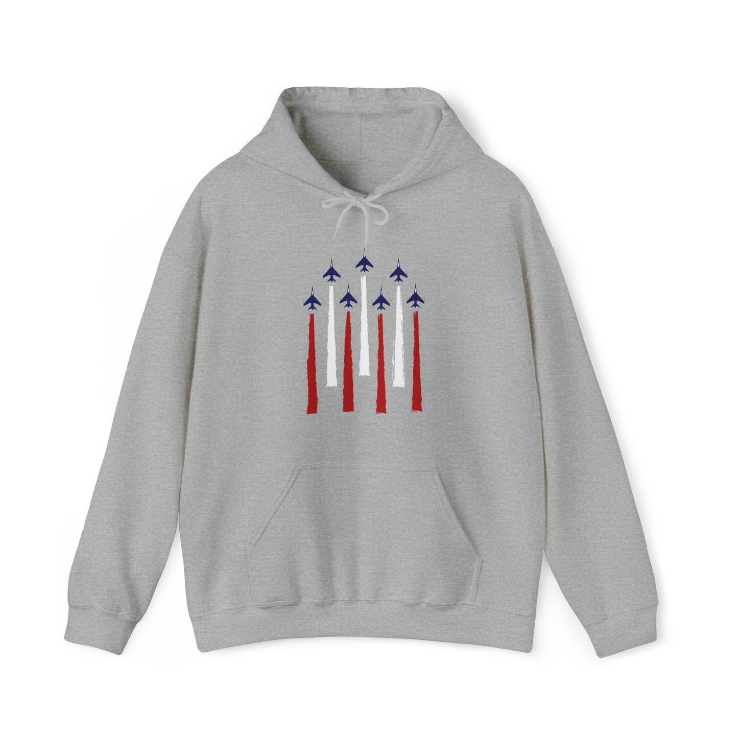 Military Jets Red/White/Blue Unisex Heavy Blend™ Hooded Sweatshirt