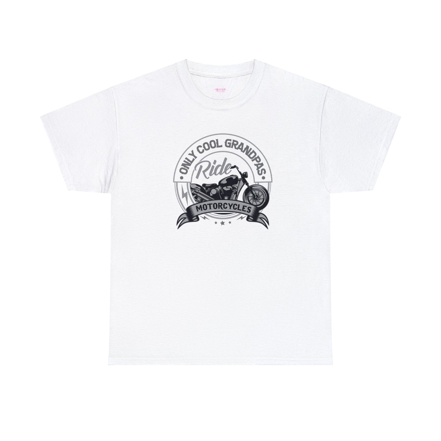 Only Cool Grandpas Ride Motorcycles Unisex Heavy Cotton Tee
