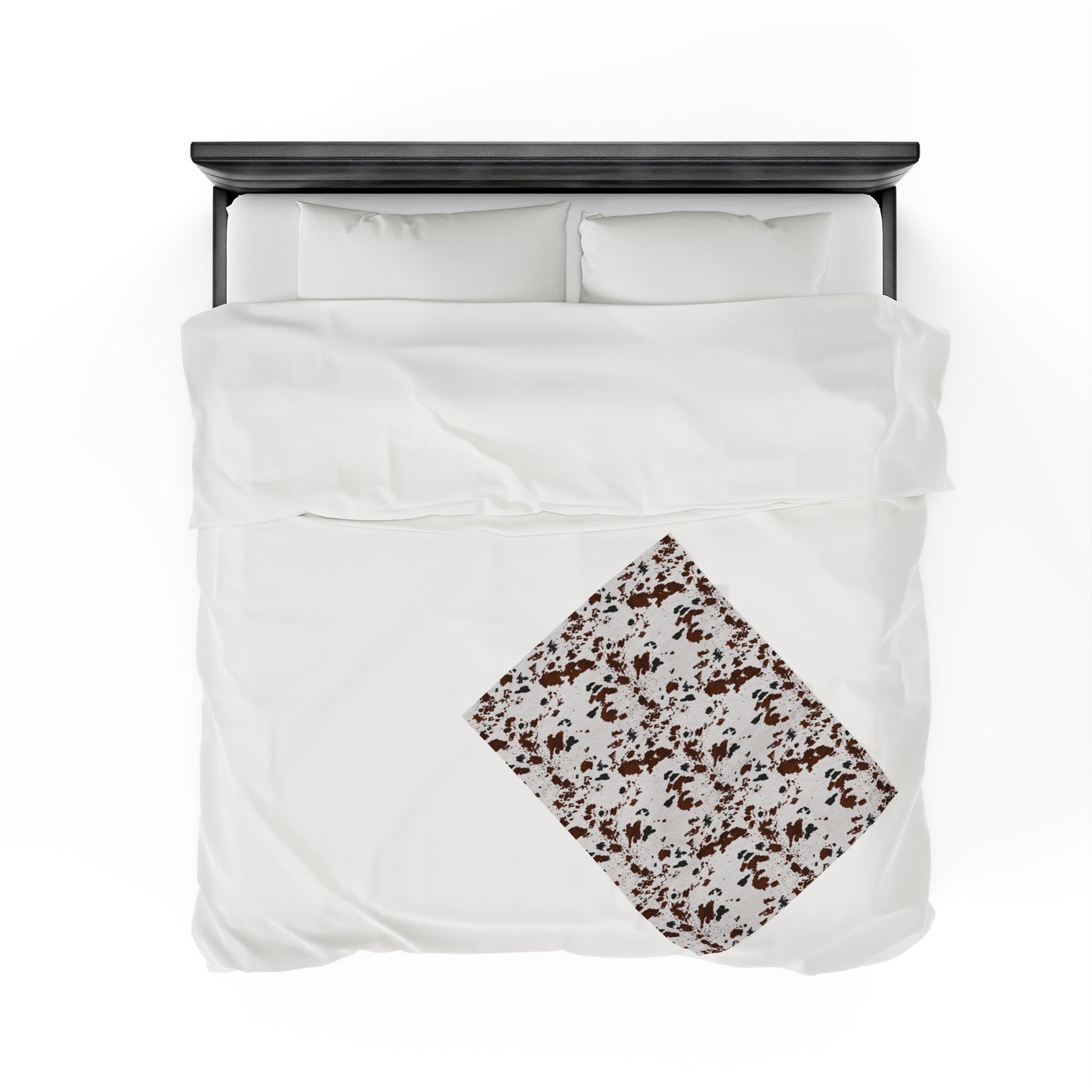 Cowhide print Velveteen Plush Blanket
