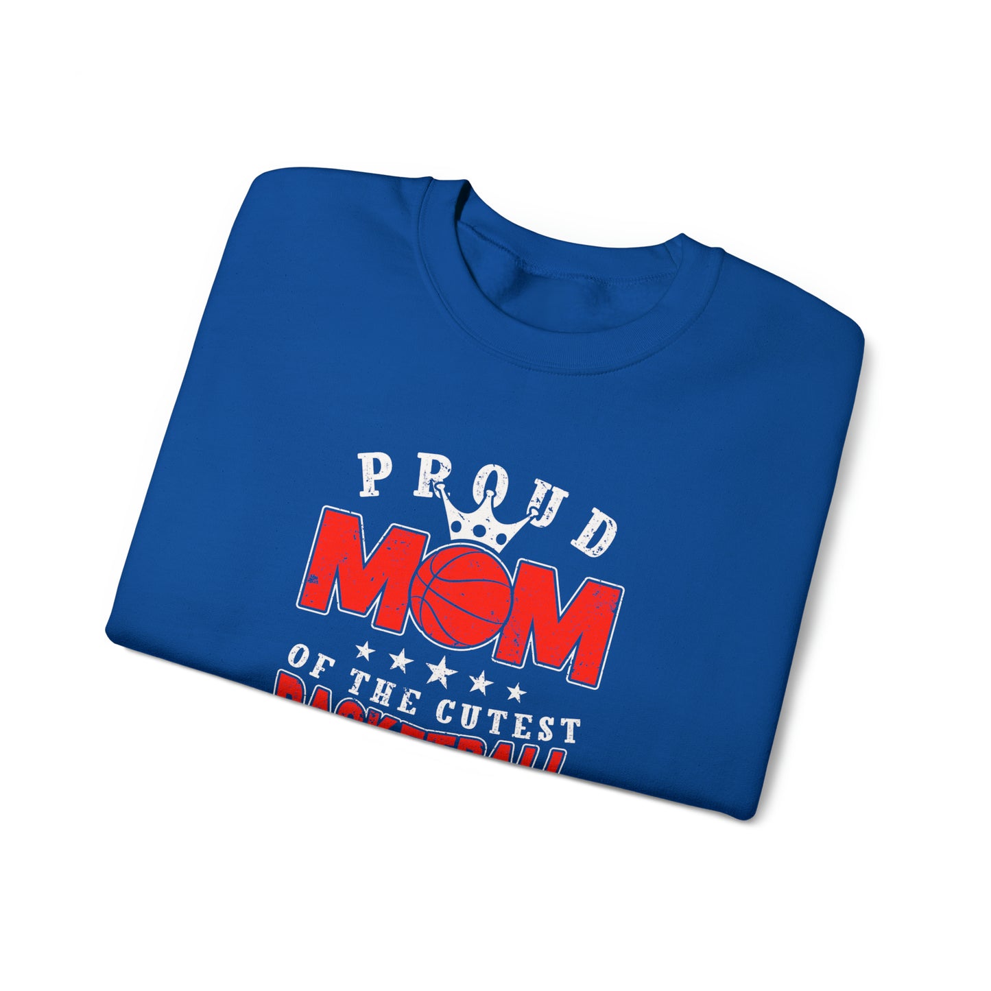 Proud Basketball MOM Unisex Heavy Blend™ Crewneck Sweatshirt