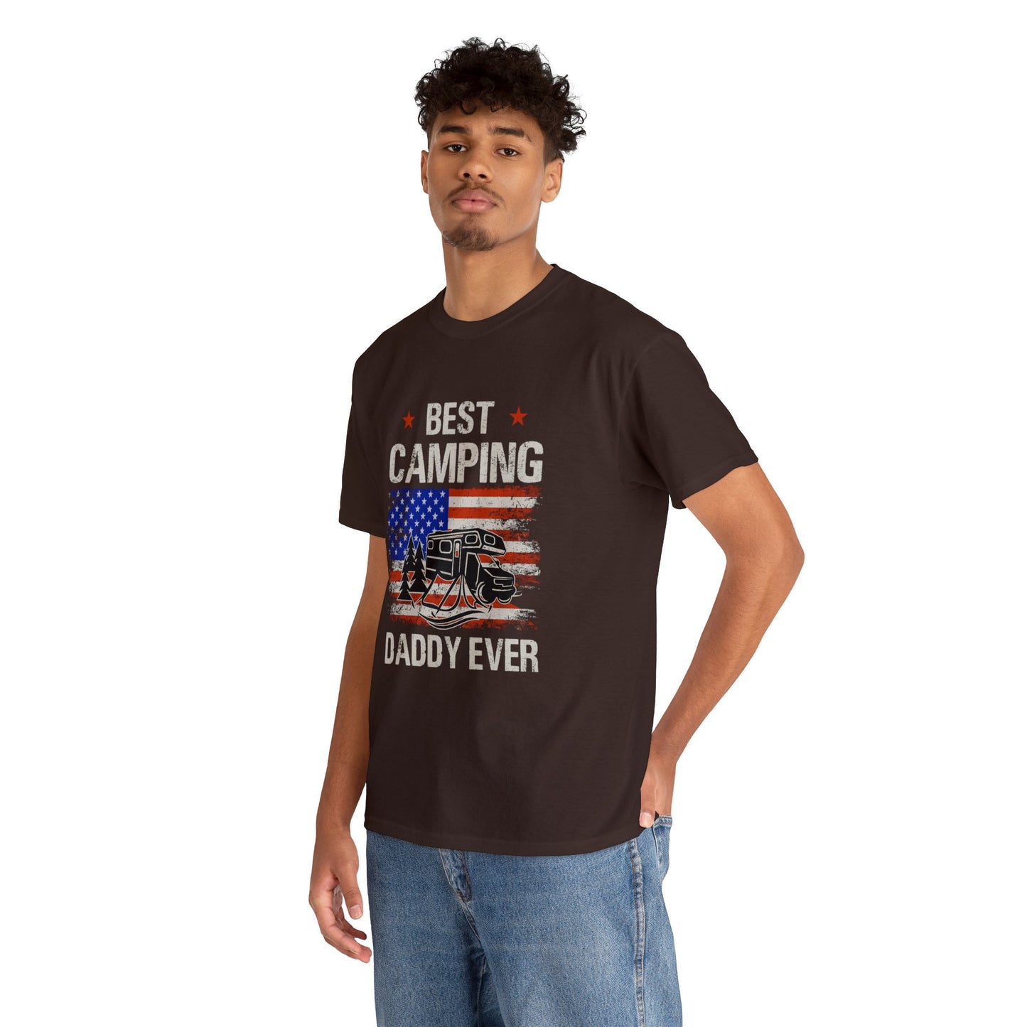 Best Camping Dad Ever Unisex Heavy Cotton Tee