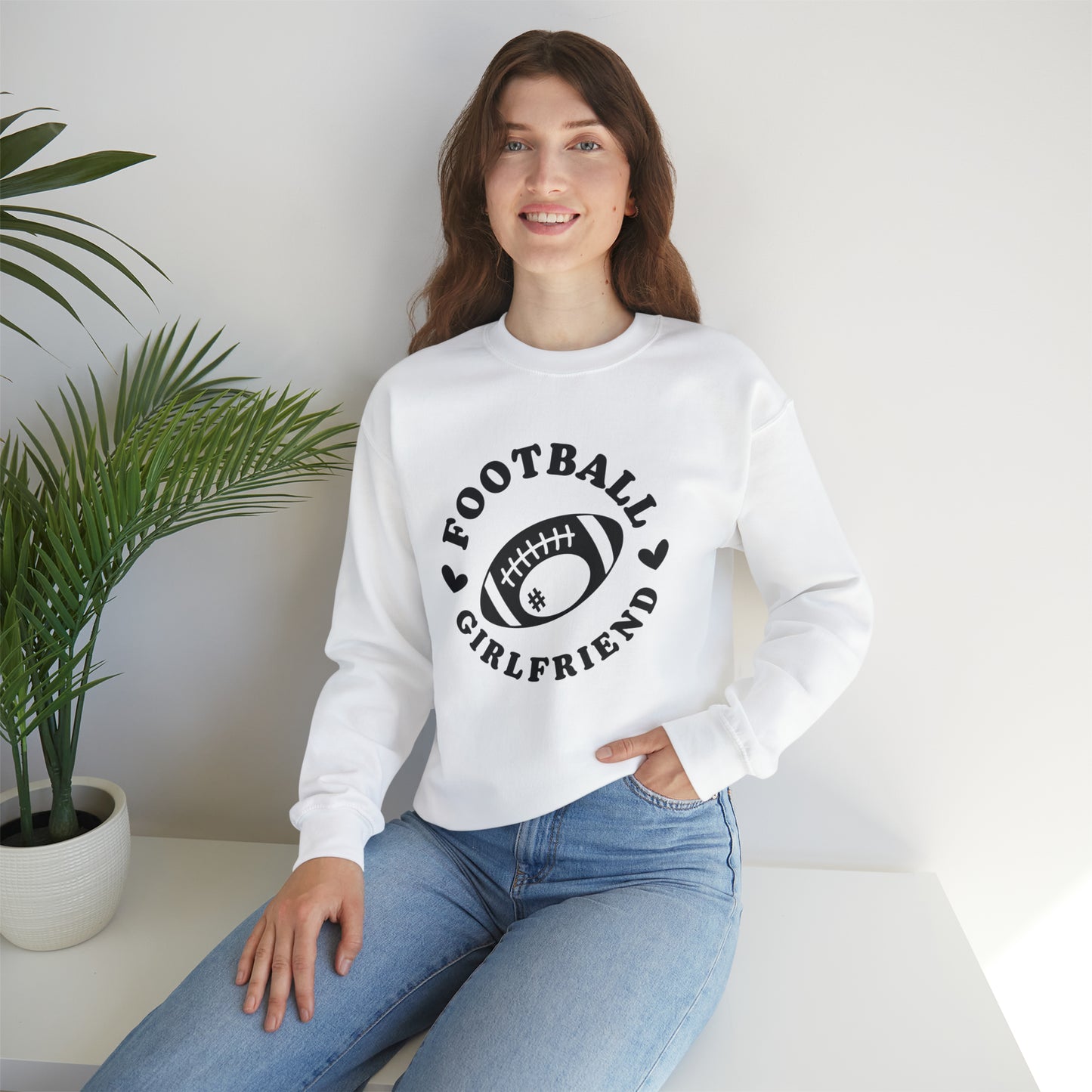 Football Girlfriend Unisex Heavy Blend™ Crewneck Sweatshirt