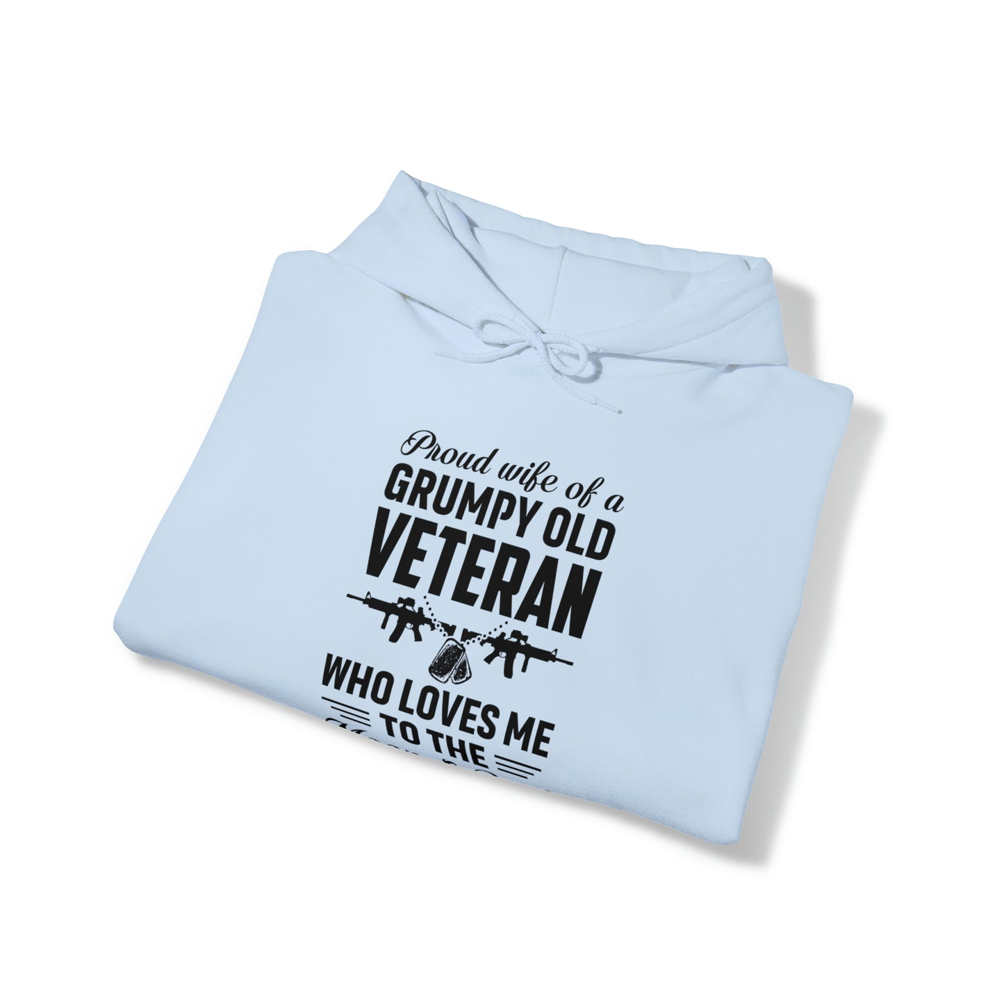Proud Wife Grumpy Veteran Unisex Heavy Blend™ Hooded Sweatshirt