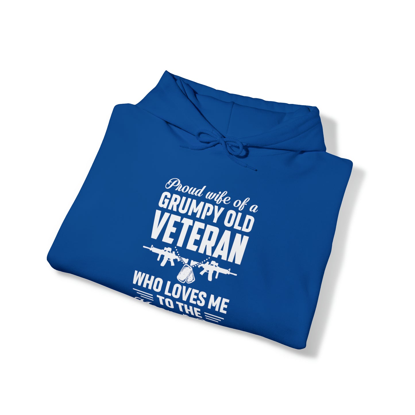 Proud Wife Grumpy Veteran Unisex Heavy Blend™ Hooded Sweatshirt
