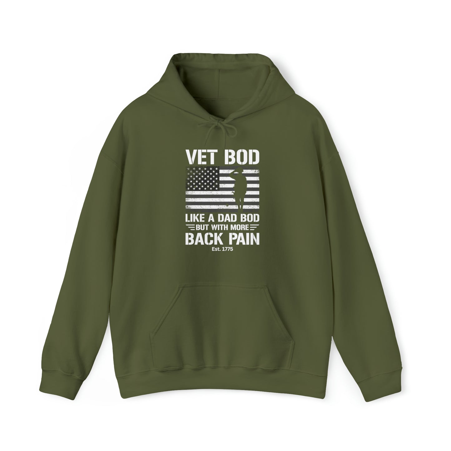 Veteran Bod Dad Bod Unisex Heavy Blend™ Hooded Sweatshirt